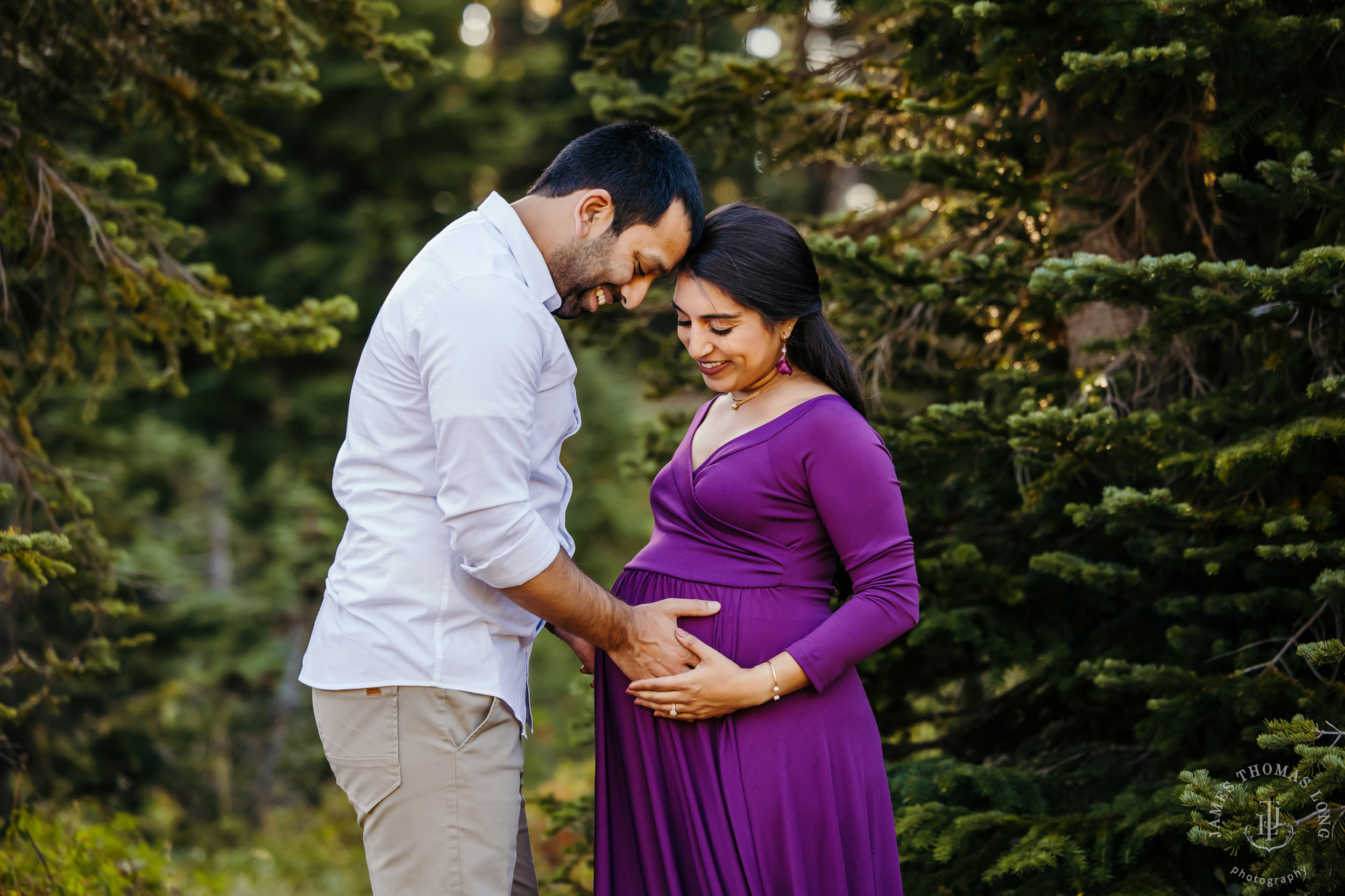 Mount Rainier maternity session by Seattle family photographer James Thomas Long Photography
