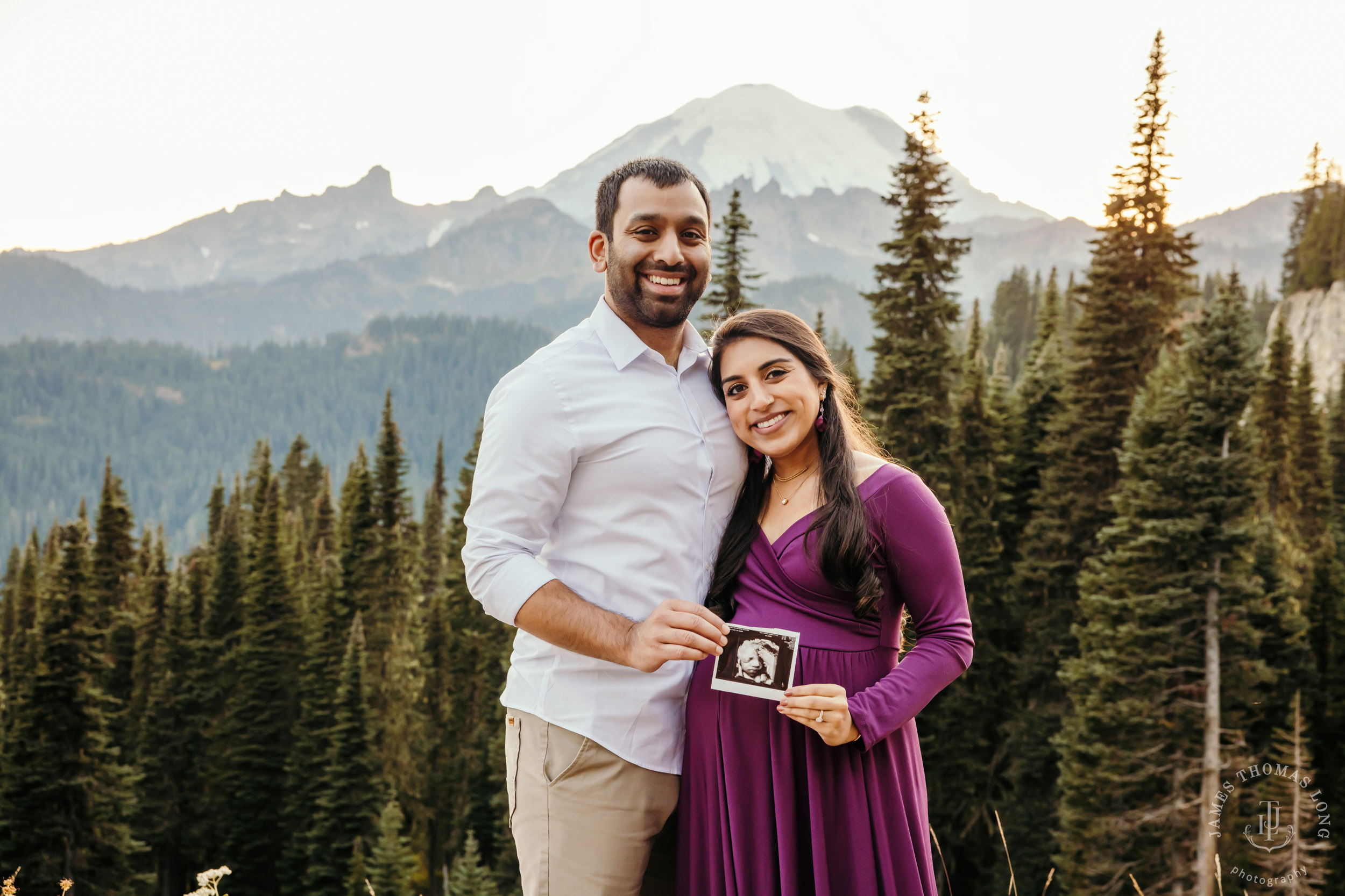 Mount Rainier maternity session by Seattle family photographer James Thomas Long Photography