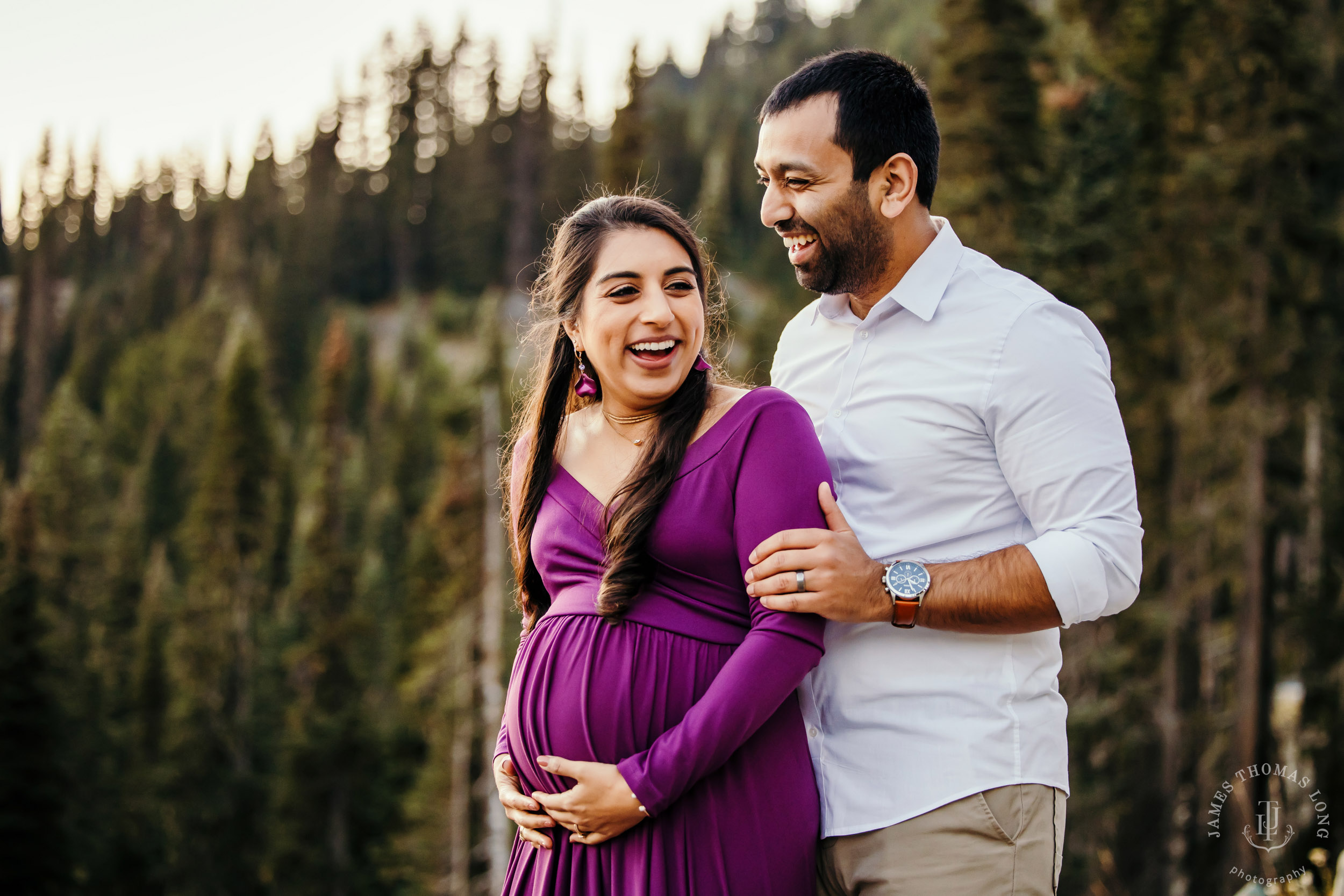 Mount Rainier maternity session by Seattle family photographer James Thomas Long Photography