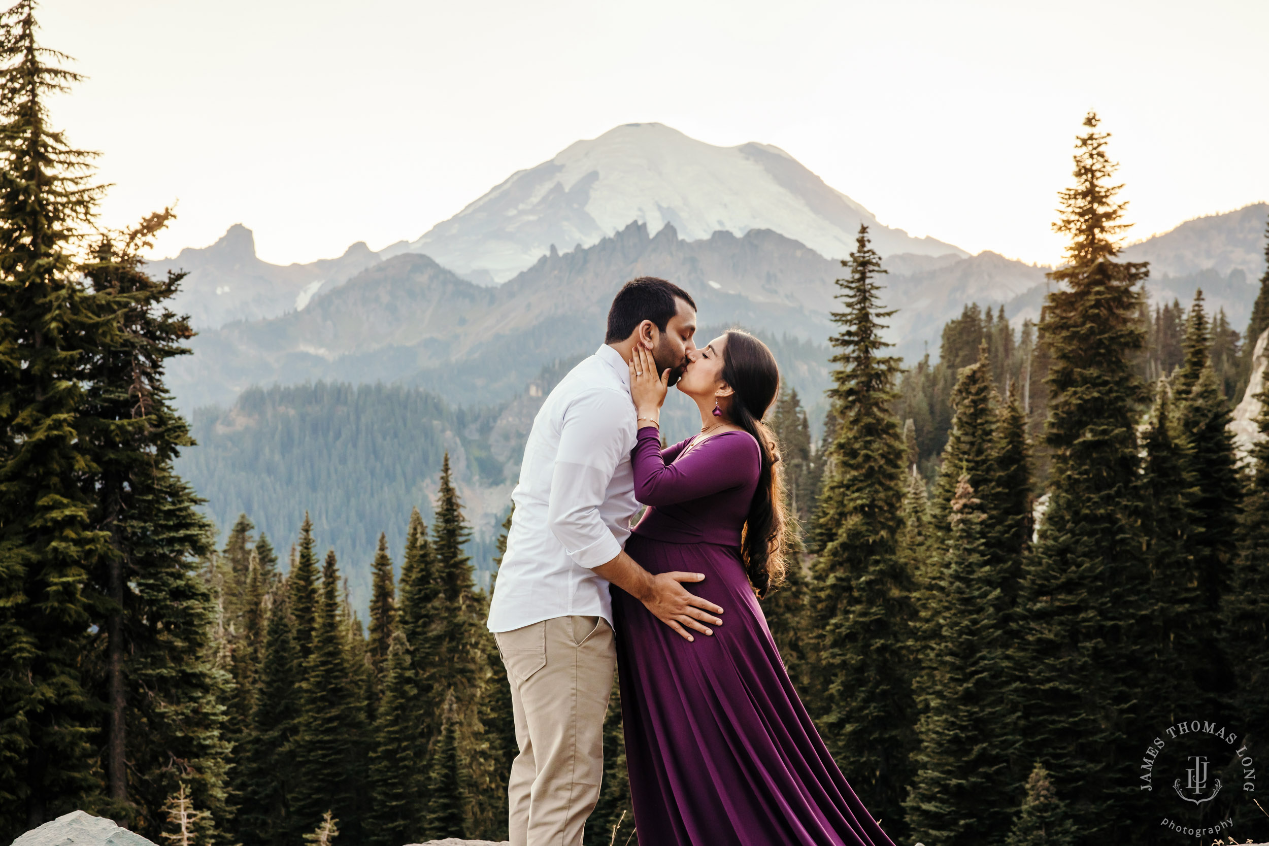 Mount Rainier maternity session by Seattle family photographer James Thomas Long Photography