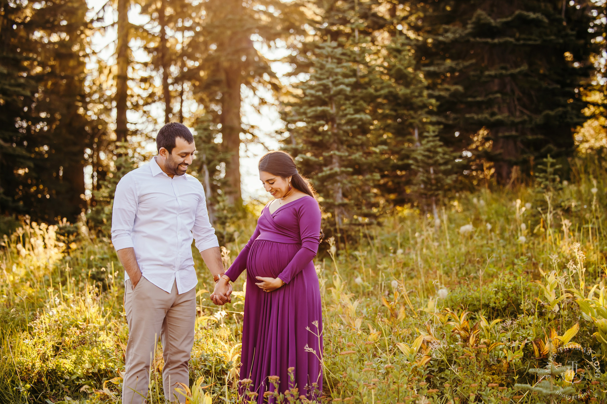 Mount Rainier maternity session by Seattle family photographer James Thomas Long Photography