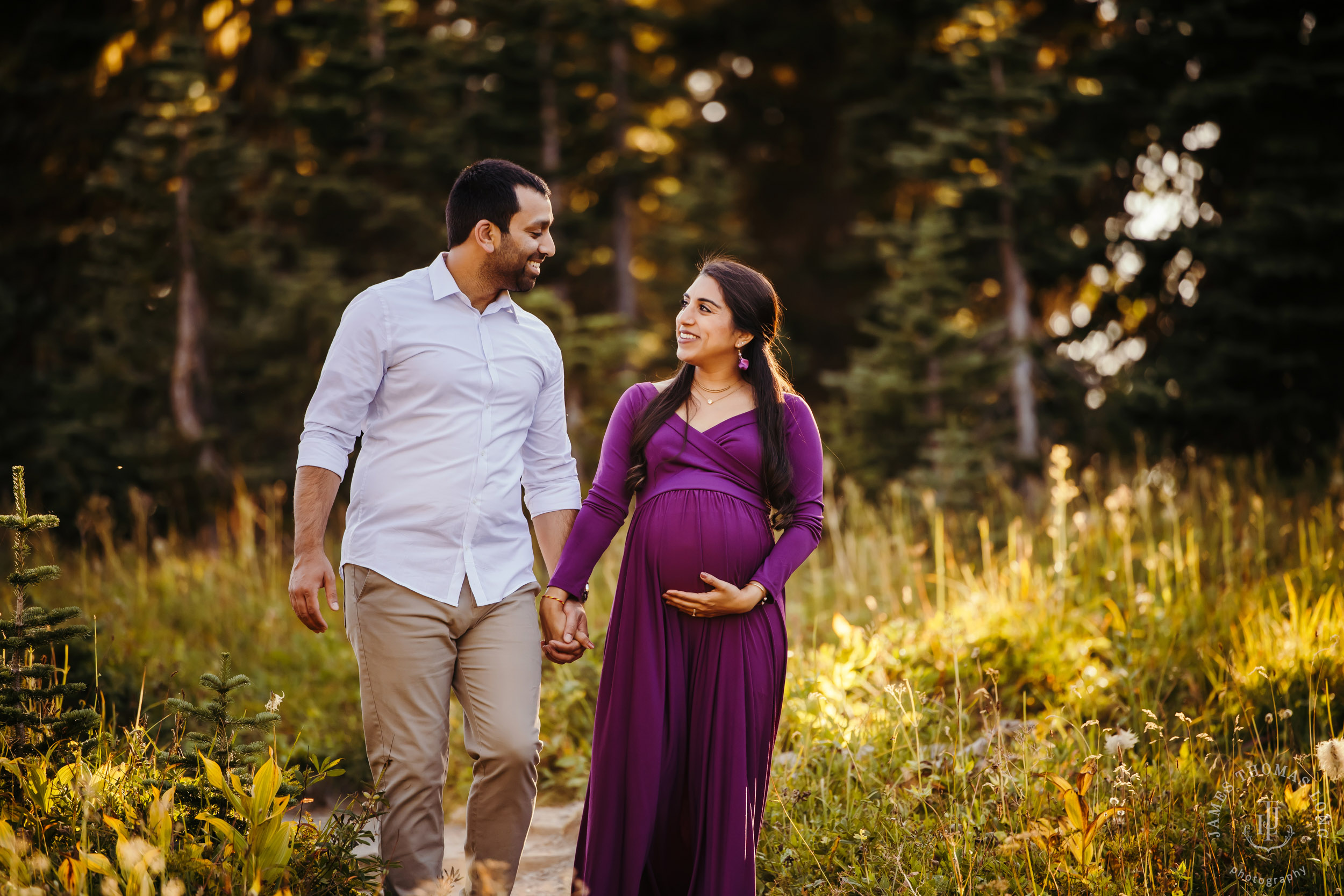 Mount Rainier maternity session by Seattle family photographer James Thomas Long Photography