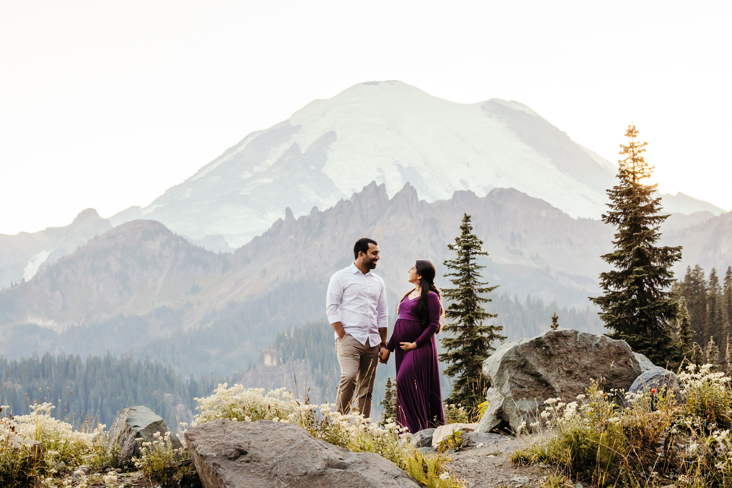 Mount Rainier maternity session by Seattle family photographer James Thomas Long Photography