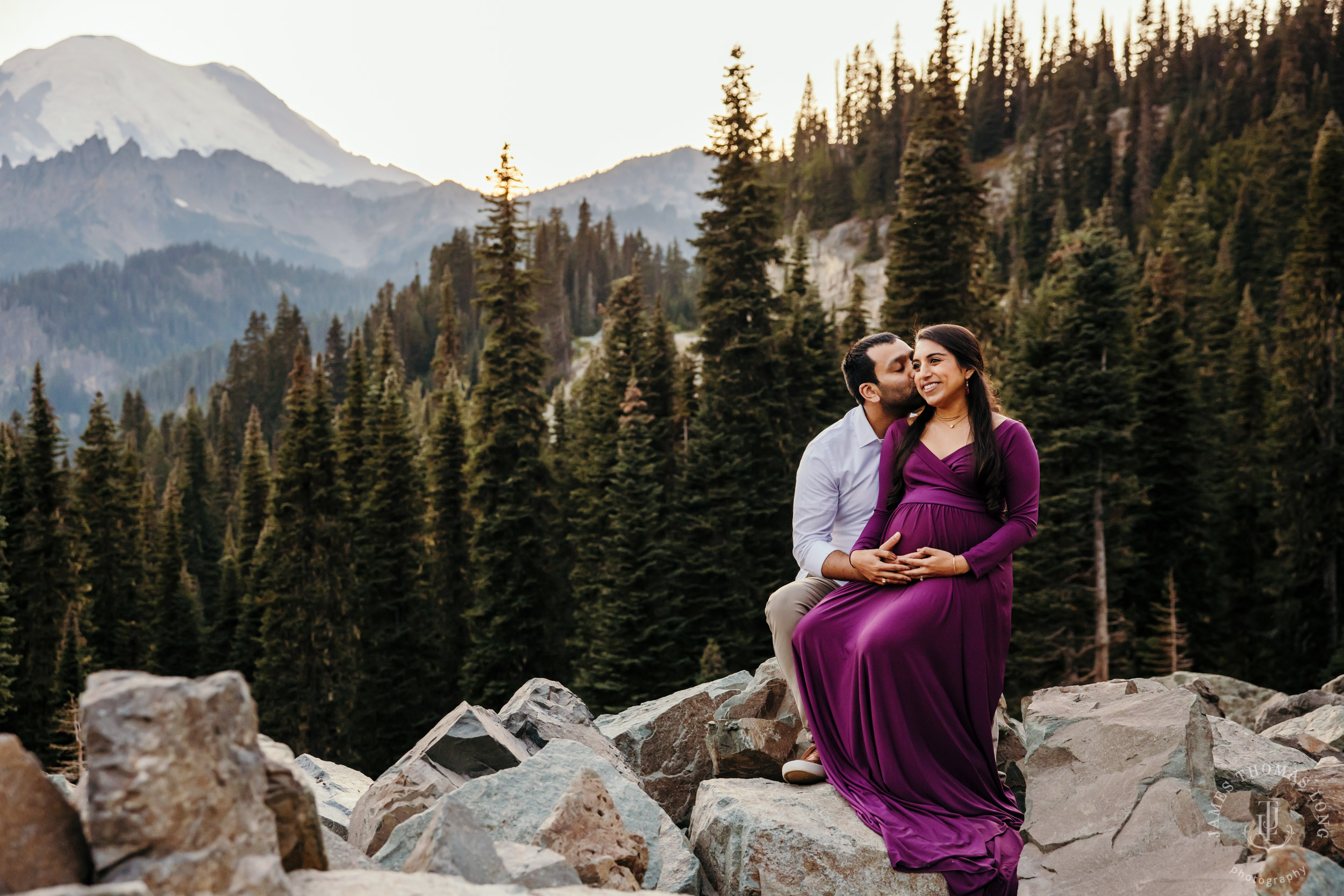 Mount Rainier maternity session by Seattle family photographer James Thomas Long Photography