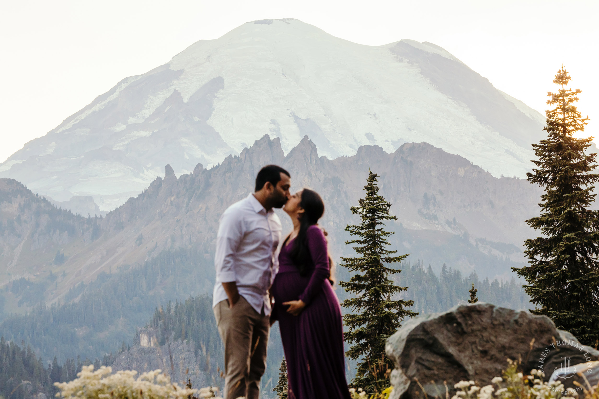 Mount Rainier maternity session by Seattle family photographer James Thomas Long Photography