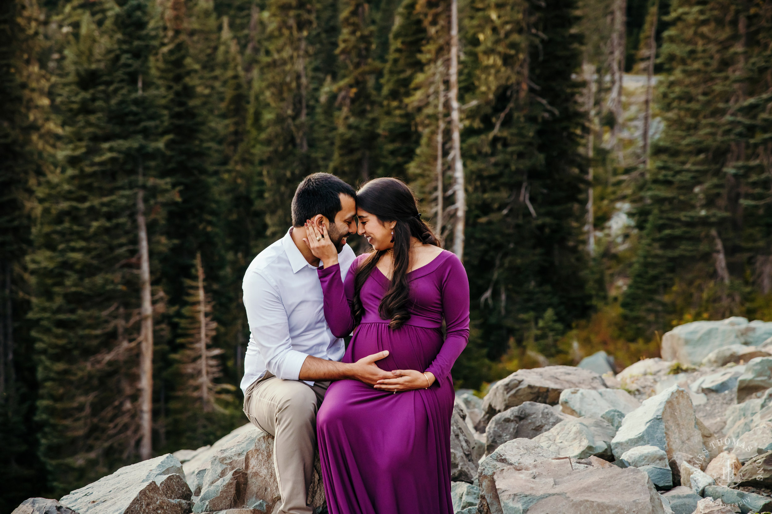 Mount Rainier maternity session by Seattle family photographer James Thomas Long Photography