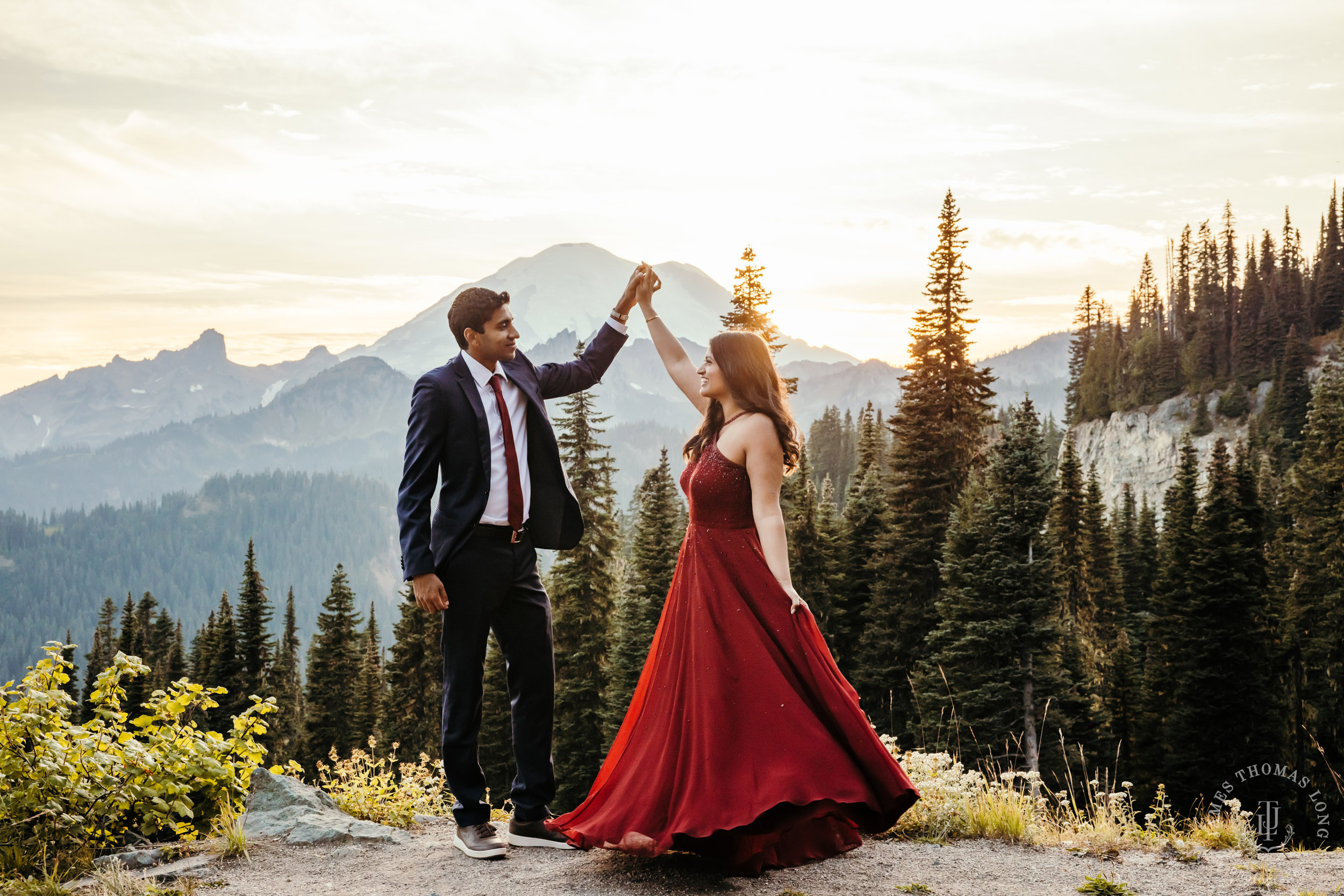 Seattle and Mount Rainier engagement session by Seattle wedding photographer James Thomas Long Potography