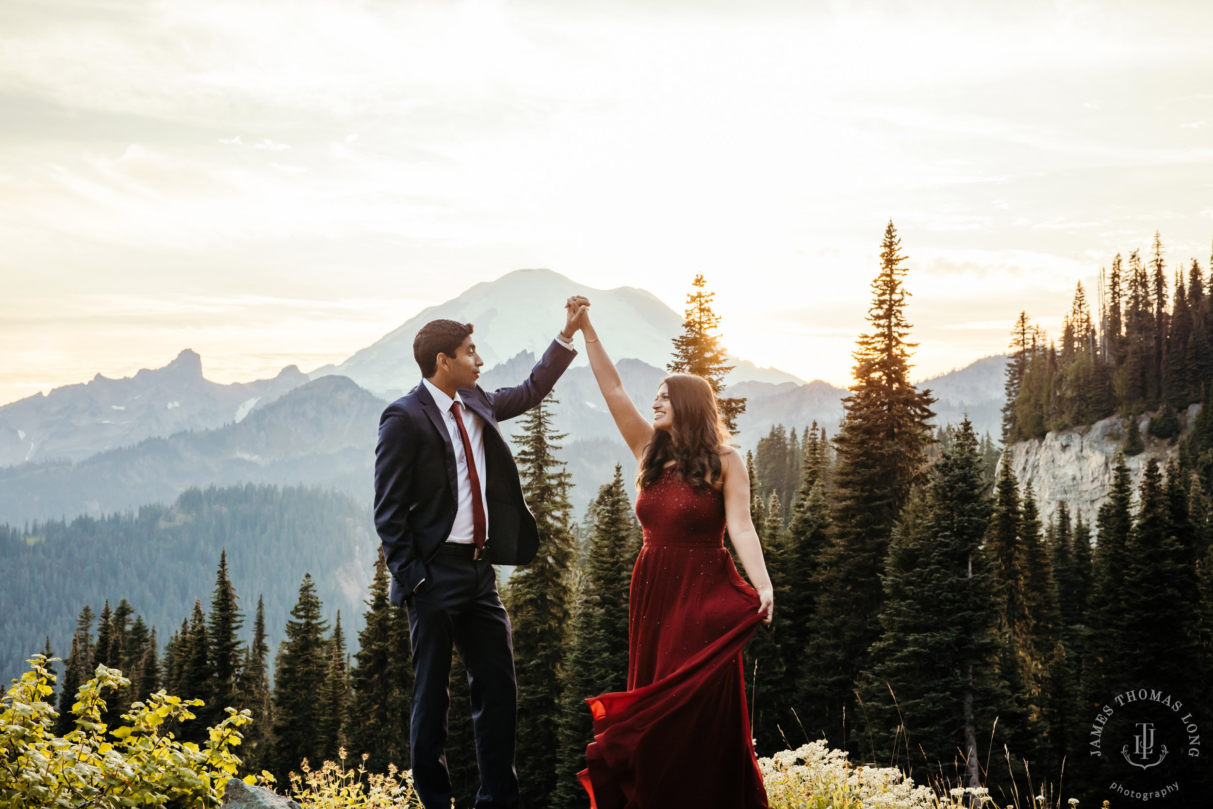 Seattle and Mount Rainier engagement session by Seattle wedding photographer James Thomas Long Potography