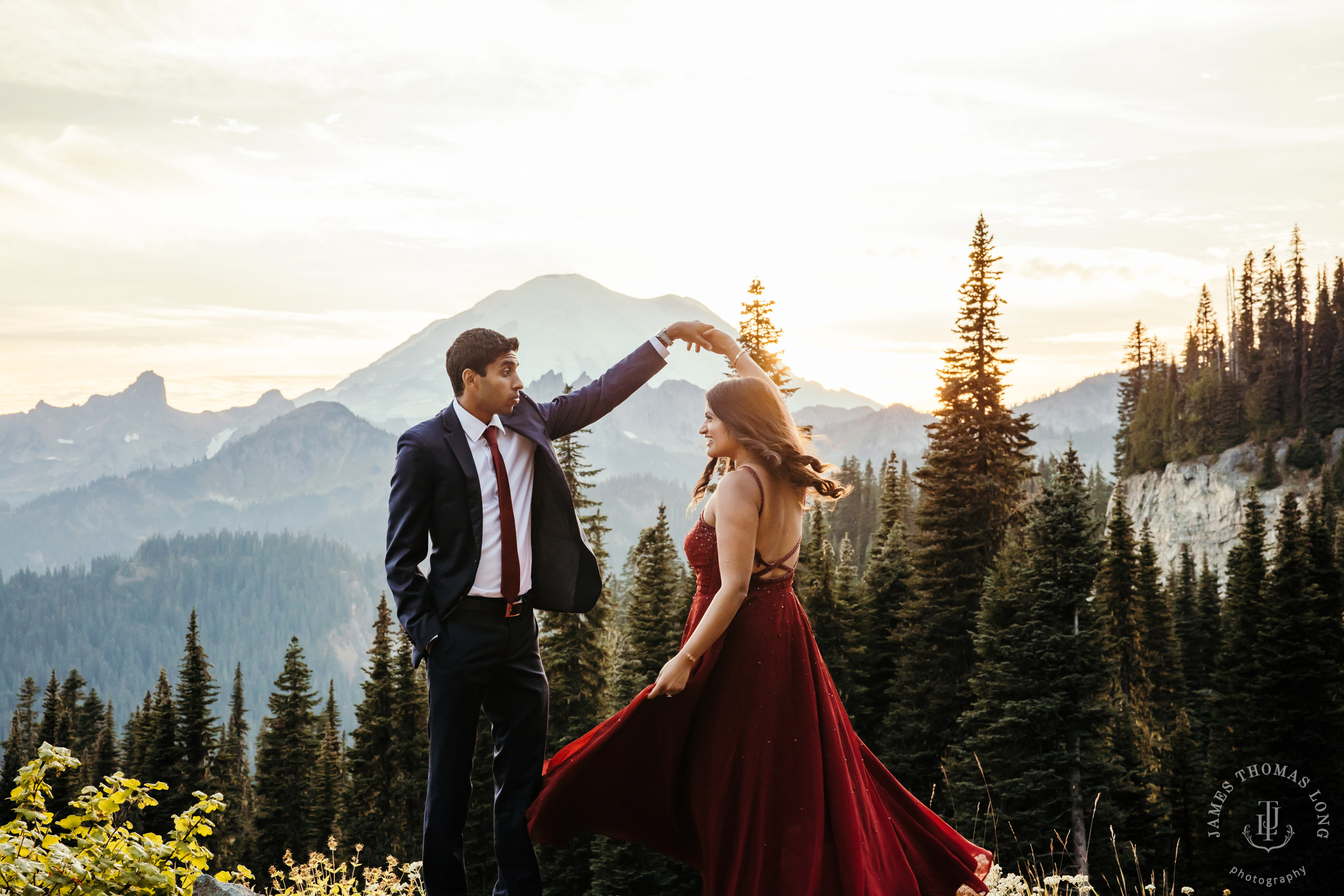 Seattle and Mount Rainier engagement session by Seattle wedding photographer James Thomas Long Potography