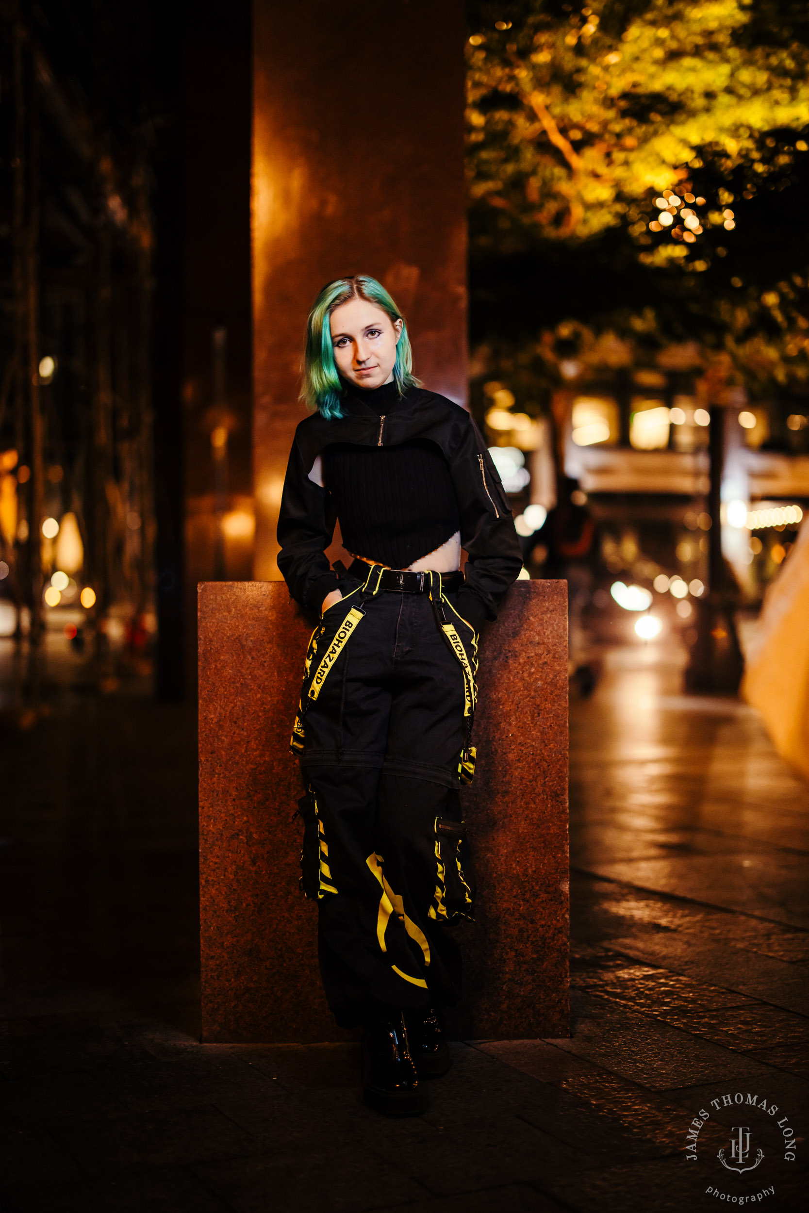 Seattle urban street high school senior portrait session by Seattle senior portrait photographer James Thomas Long Photography