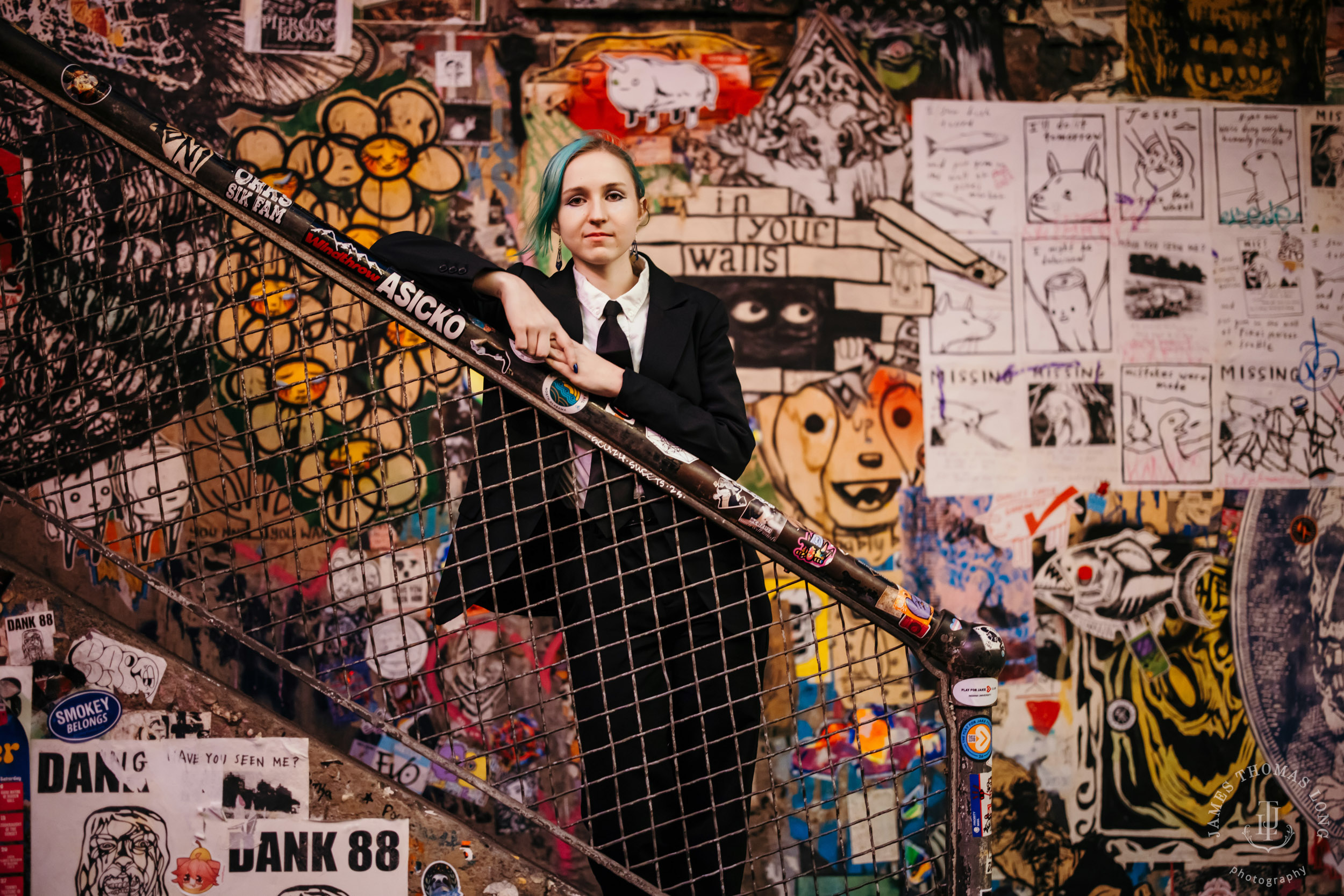 Seattle urban street high school senior portrait session by Seattle senior portrait photographer James Thomas Long Photography