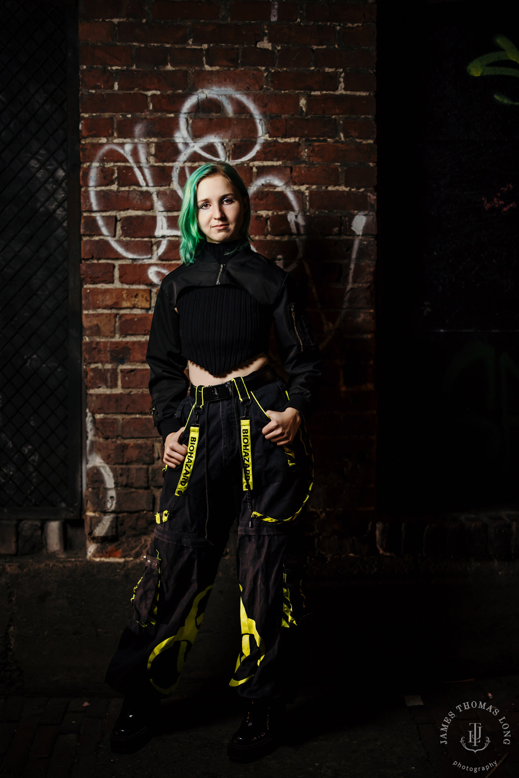 Seattle urban street high school senior portrait session by Seattle senior portrait photographer James Thomas Long Photography