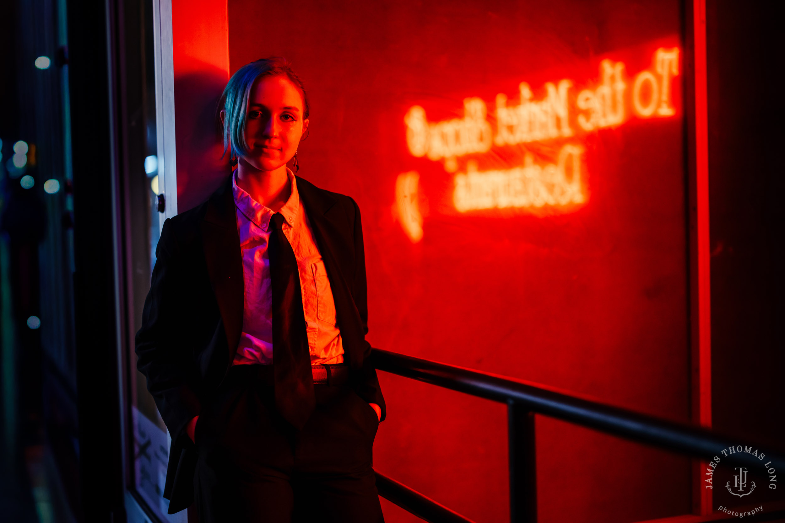 Seattle urban street high school senior portrait session by Seattle senior portrait photographer James Thomas Long Photography