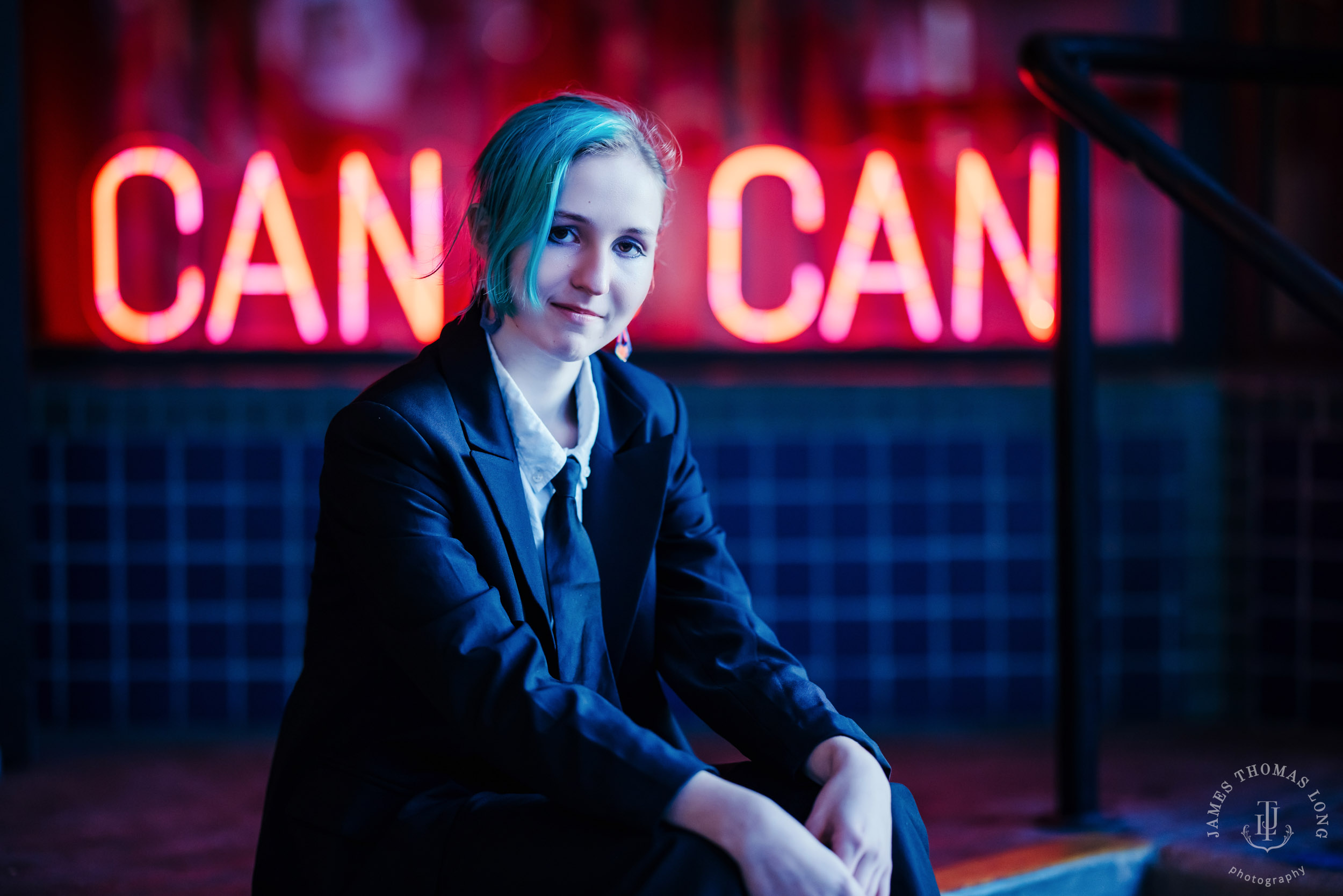 Seattle urban street high school senior portrait session by Seattle senior portrait photographer James Thomas Long Photography