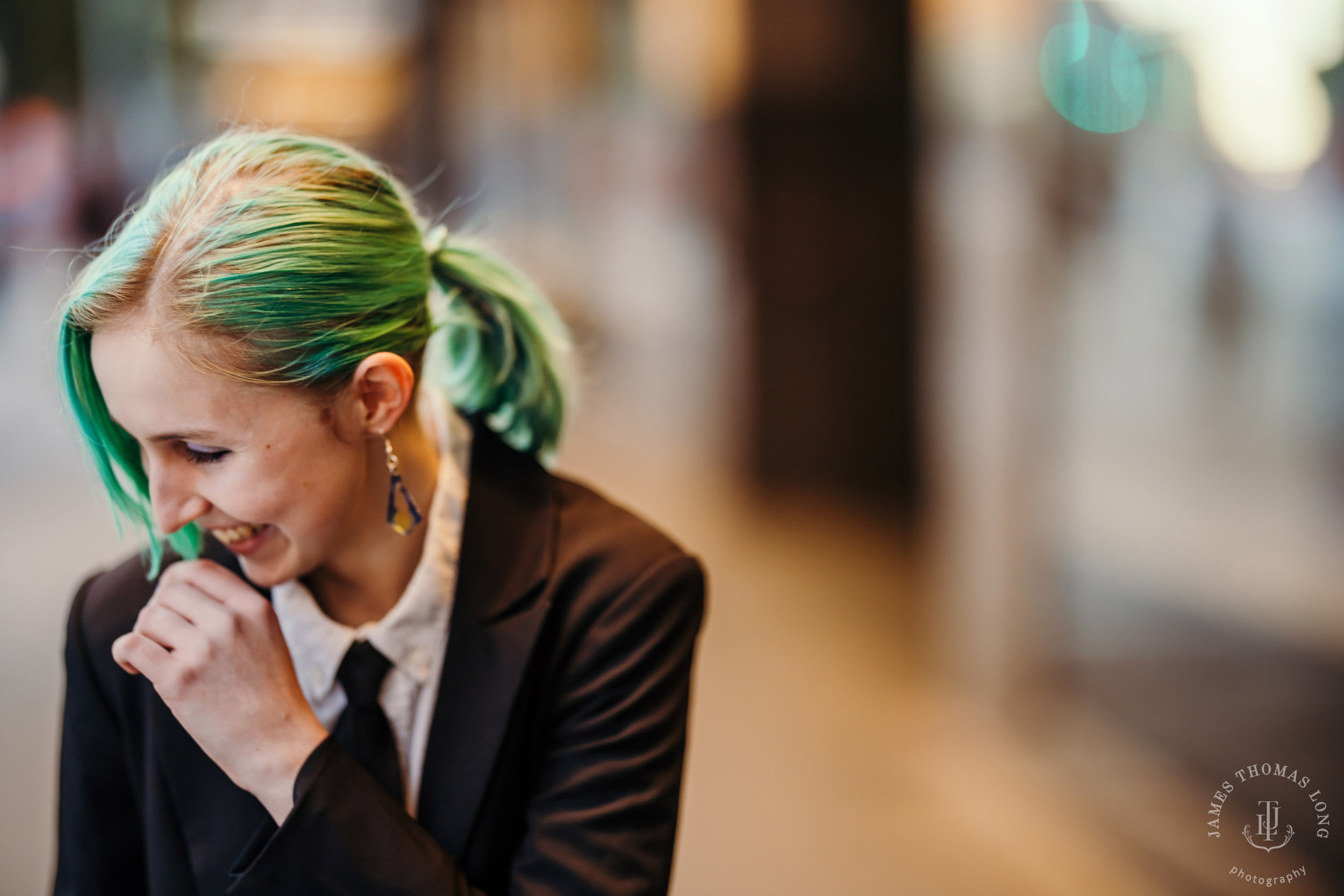 Seattle urban street high school senior portrait session by Seattle senior portrait photographer James Thomas Long Photography