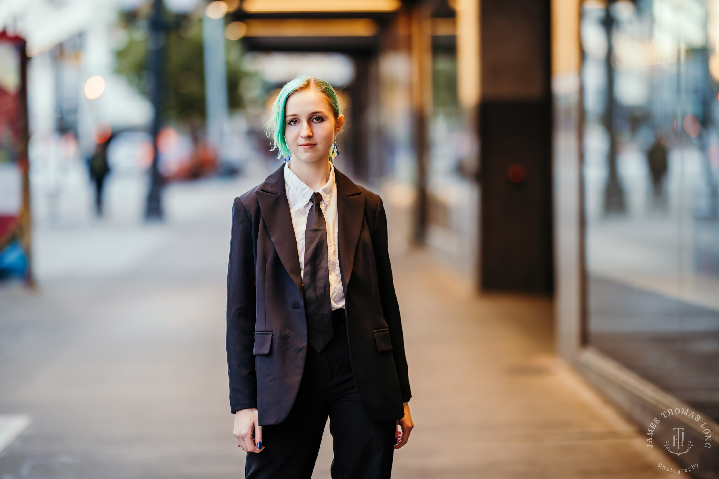 Seattle urban street high school senior portrait session by Seattle senior portrait photographer James Thomas Long Photography