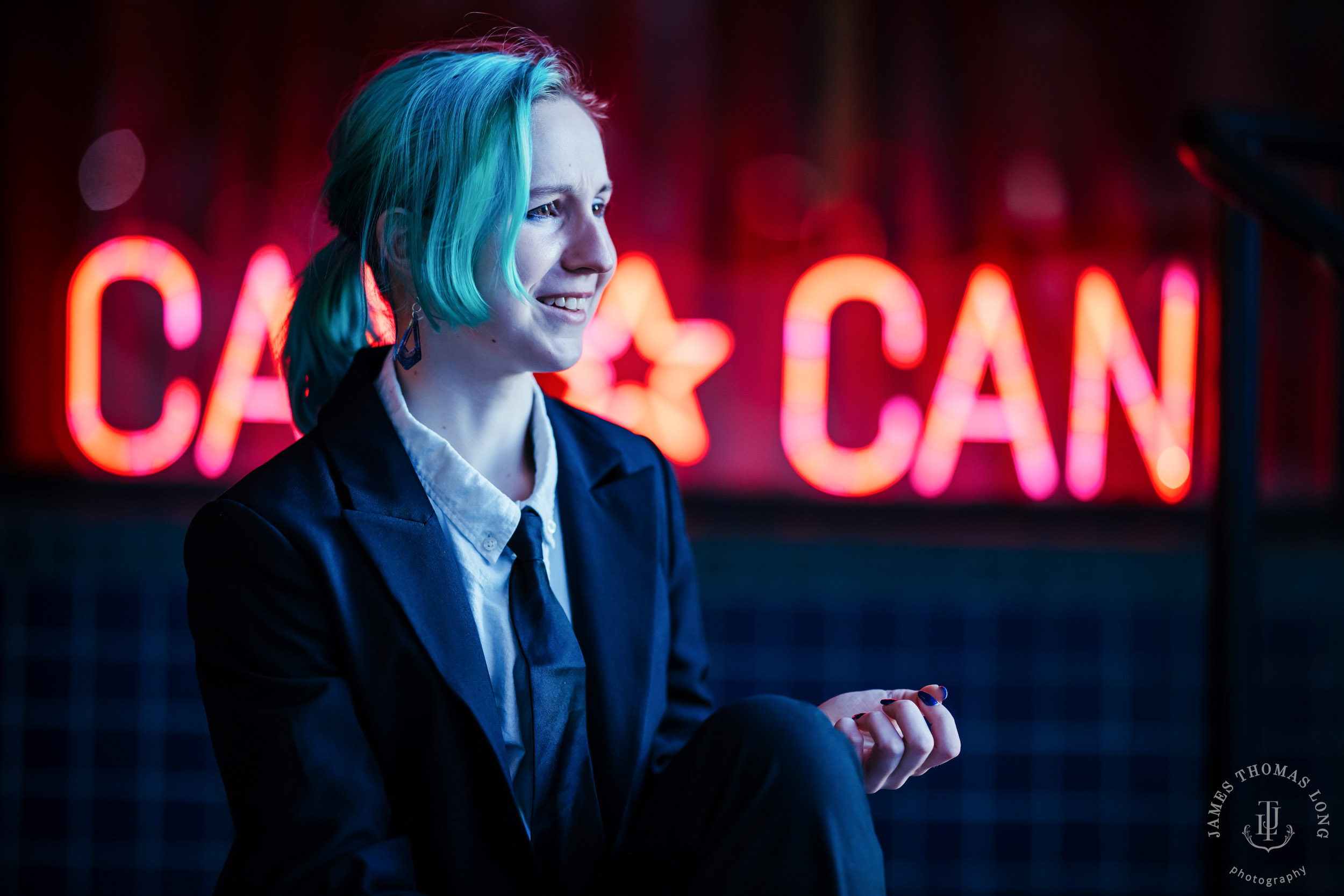 Seattle urban street high school senior portrait session by Seattle senior portrait photographer James Thomas Long Photography