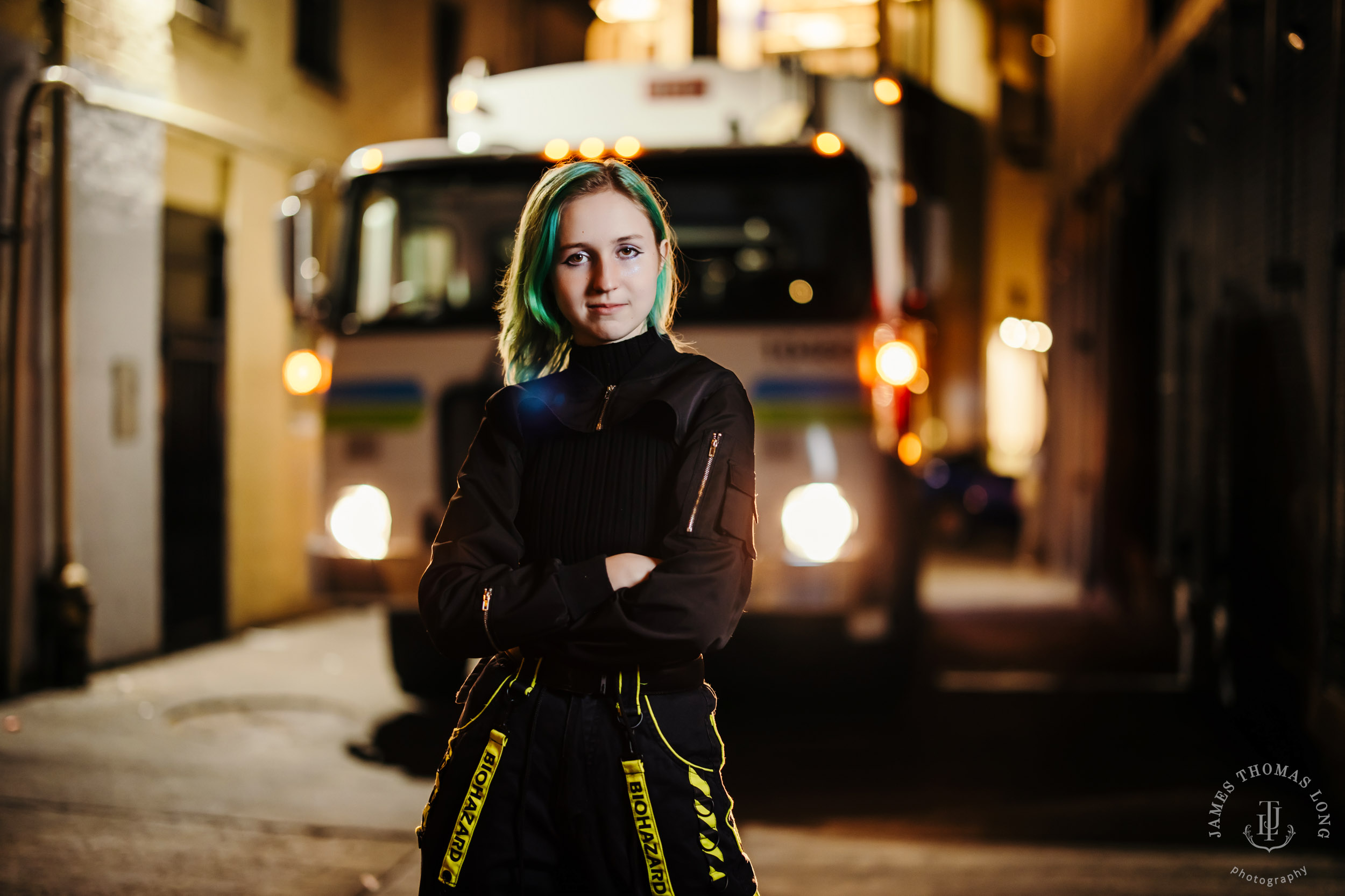 Seattle urban street high school senior portrait session by Seattle senior portrait photographer James Thomas Long Photography