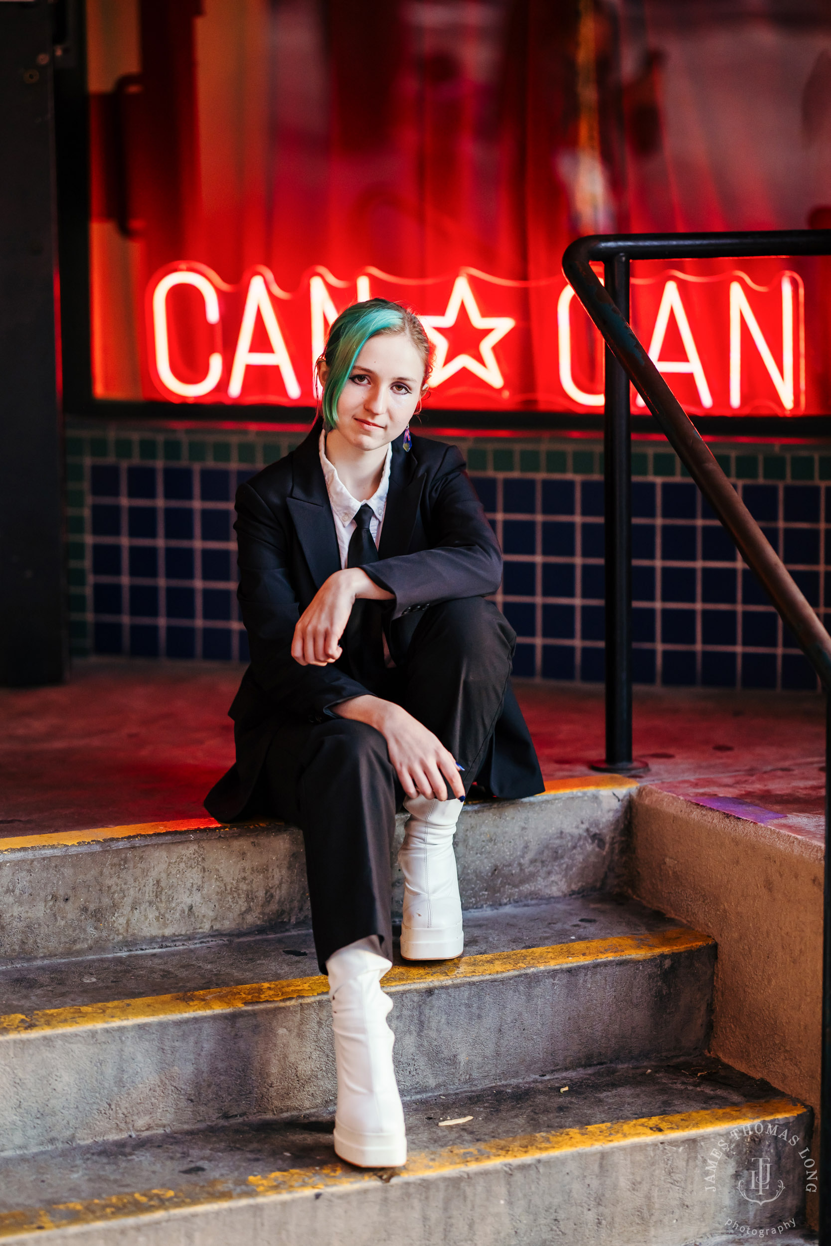 Seattle urban street high school senior portrait session by Seattle senior portrait photographer James Thomas Long Photography