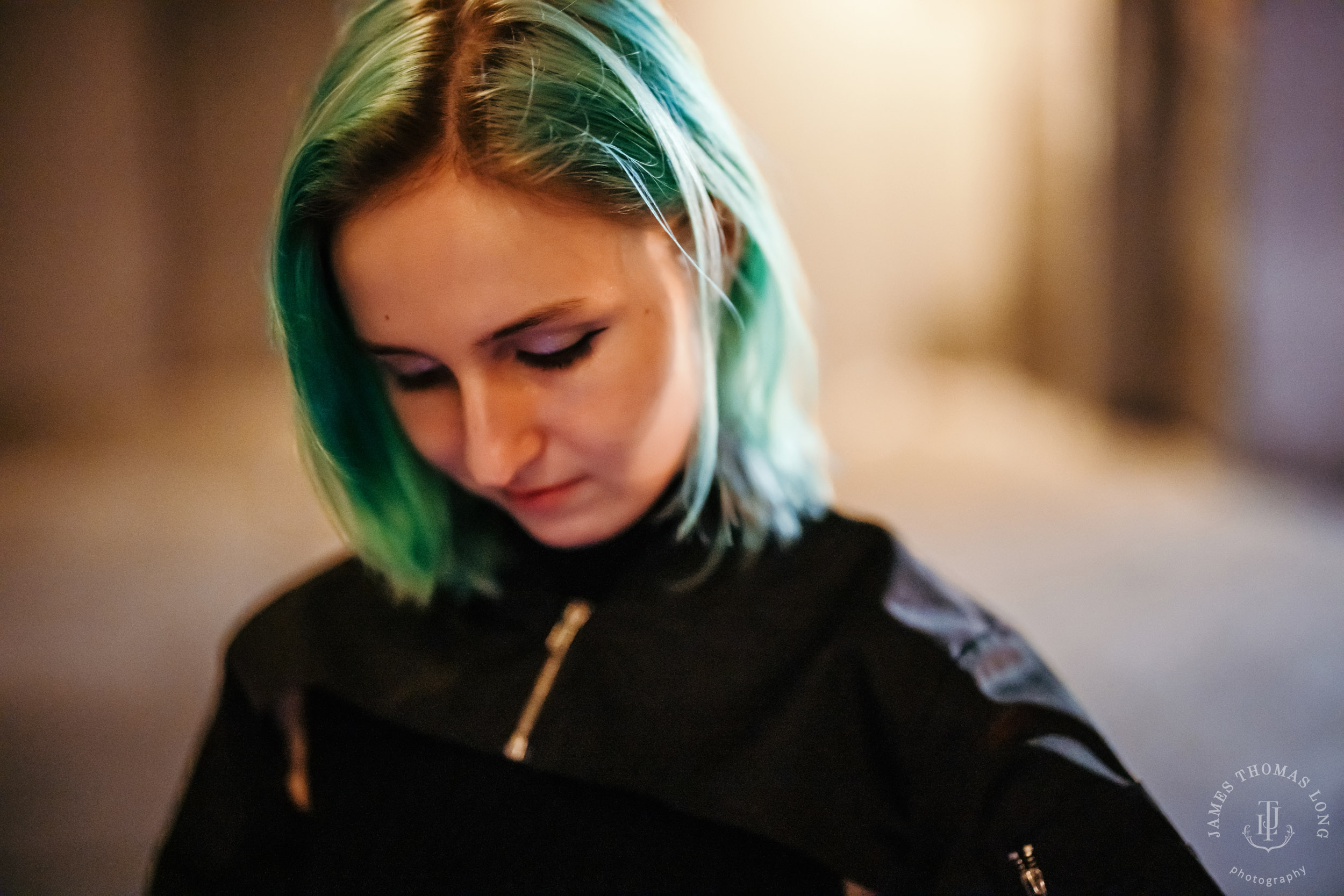 Seattle urban street high school senior portrait session by Seattle senior portrait photographer James Thomas Long Photography