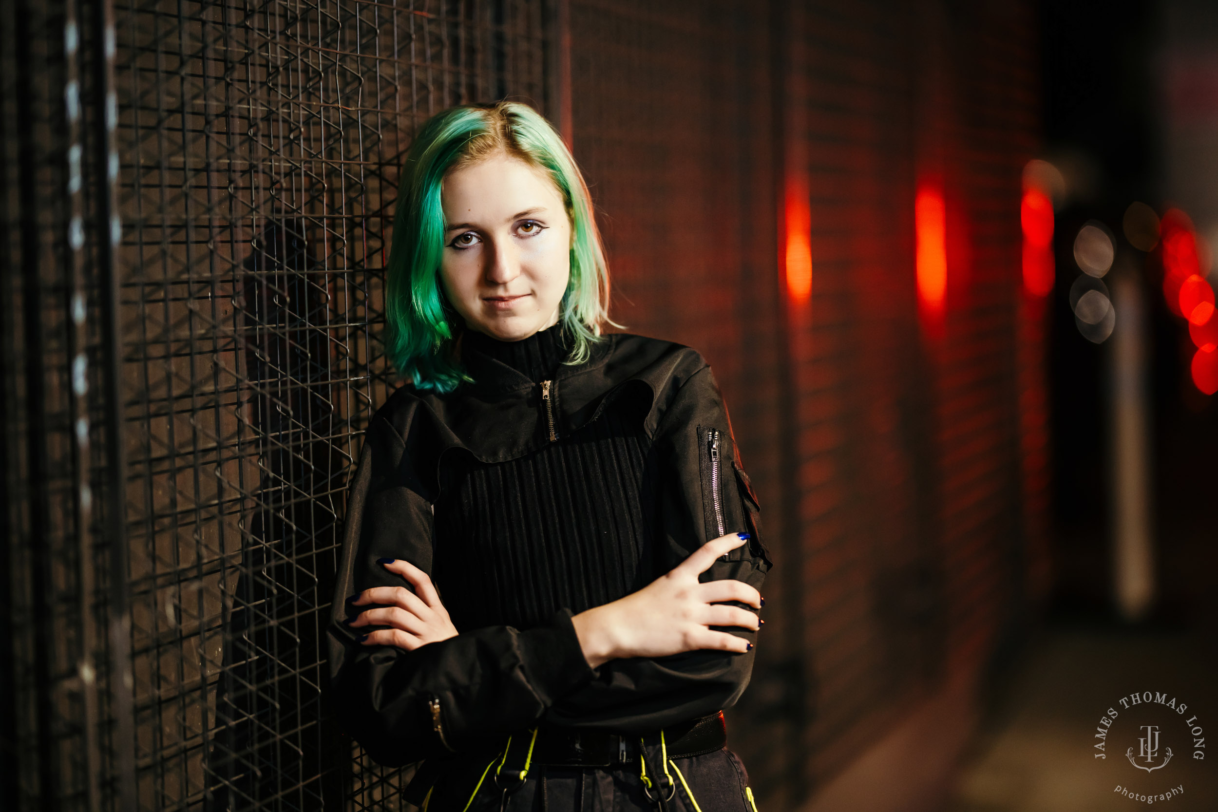 Seattle urban street high school senior portrait session by Seattle senior portrait photographer James Thomas Long Photography