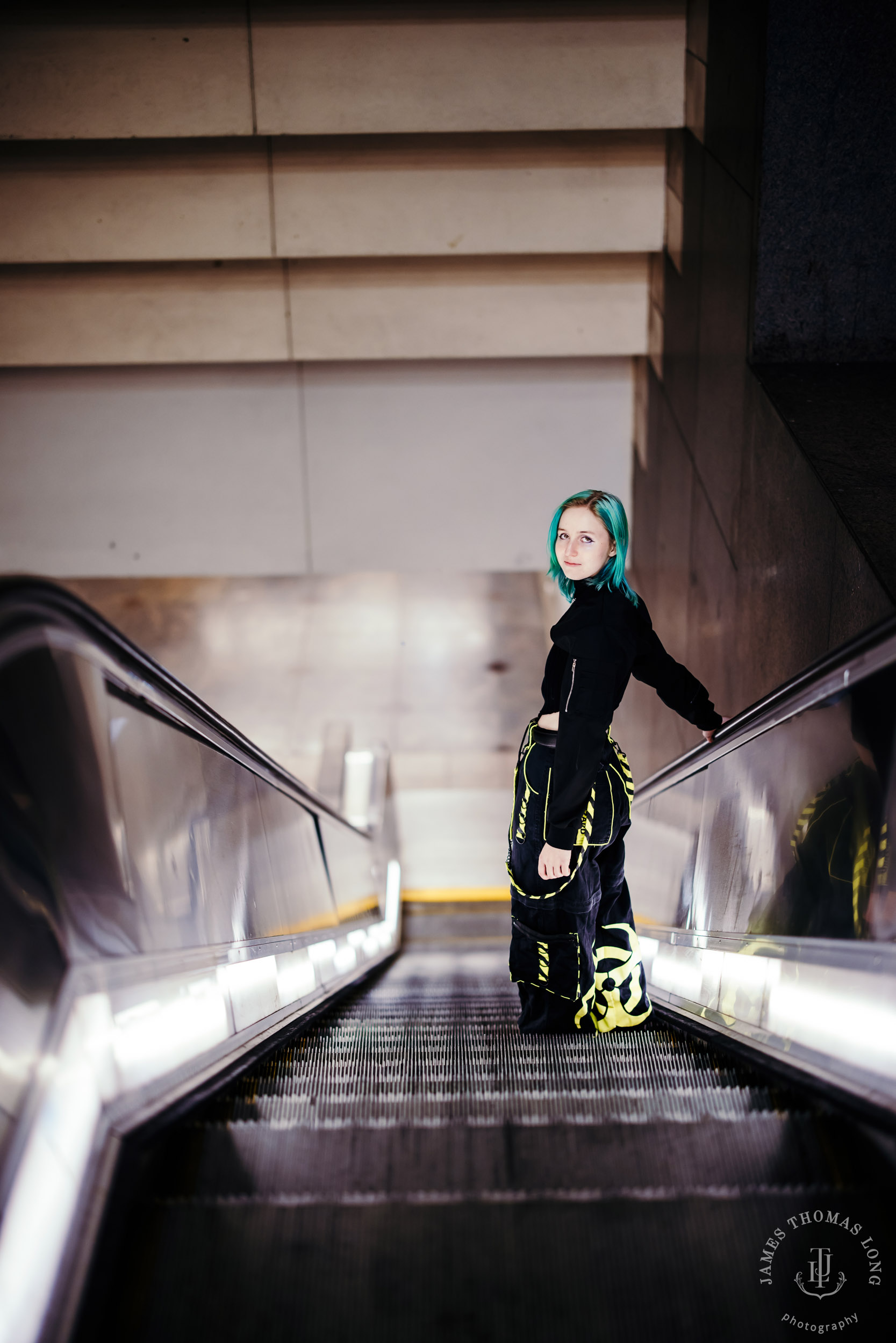 Seattle urban street high school senior portrait session by Seattle senior portrait photographer James Thomas Long Photography