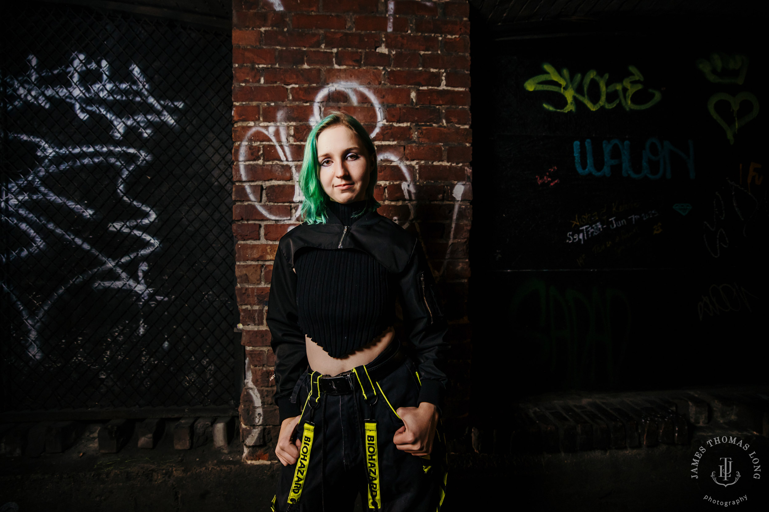 Seattle urban street high school senior portrait session by Seattle senior portrait photographer James Thomas Long Photography