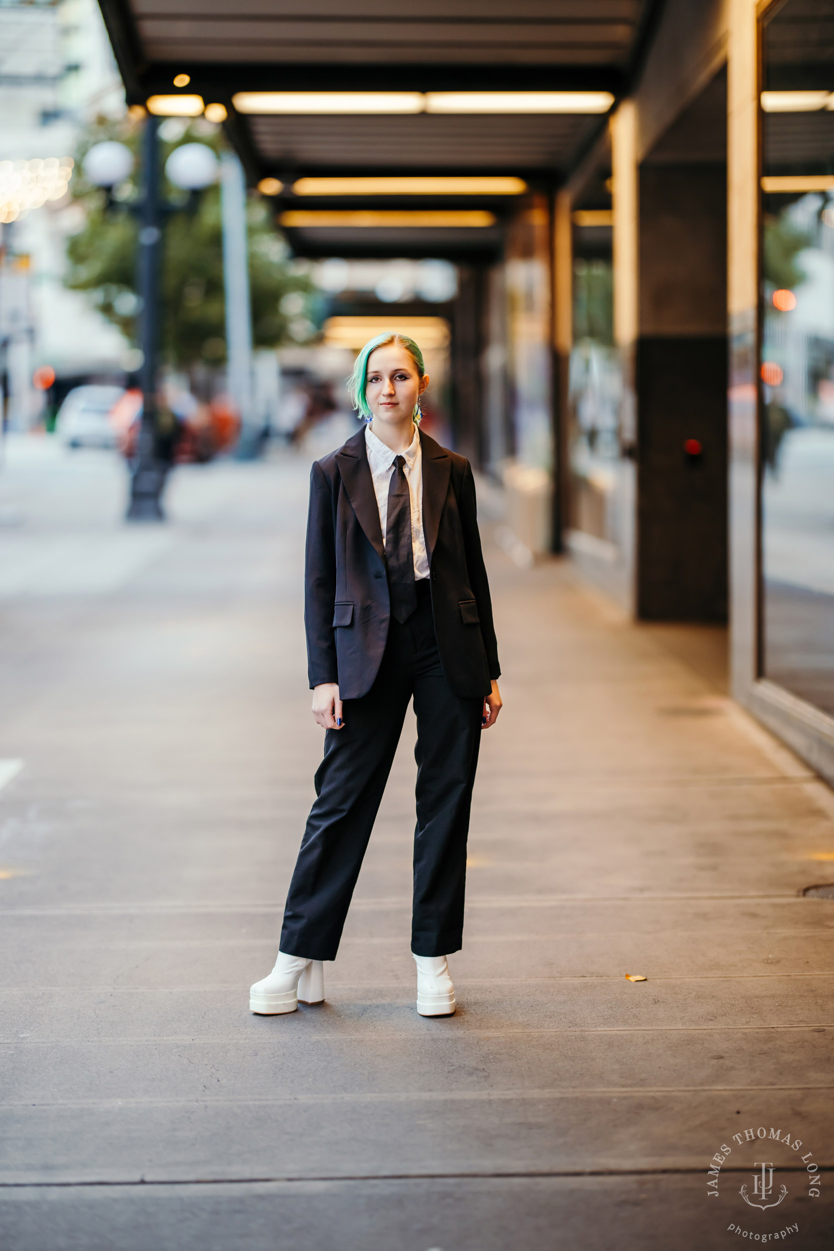 Seattle urban street high school senior portrait session by Seattle senior portrait photographer James Thomas Long Photography