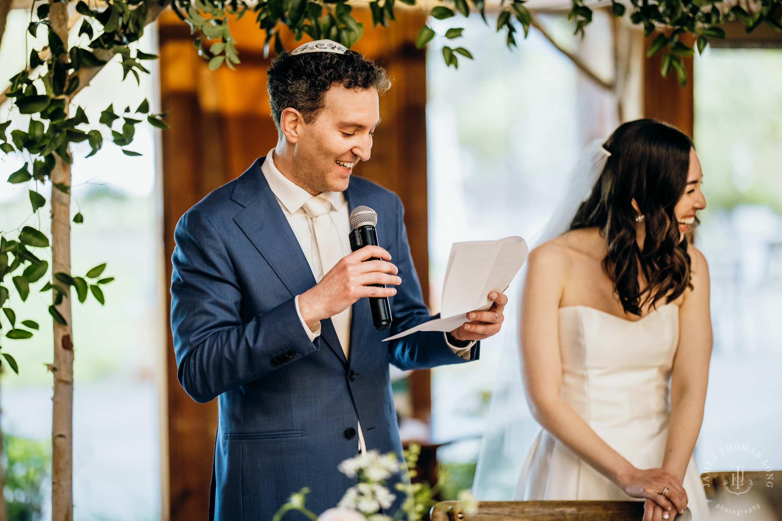Kiana Lodge Poulsbo Jewish wedding by Seattle wedding photographer James Thomas Long Photography
