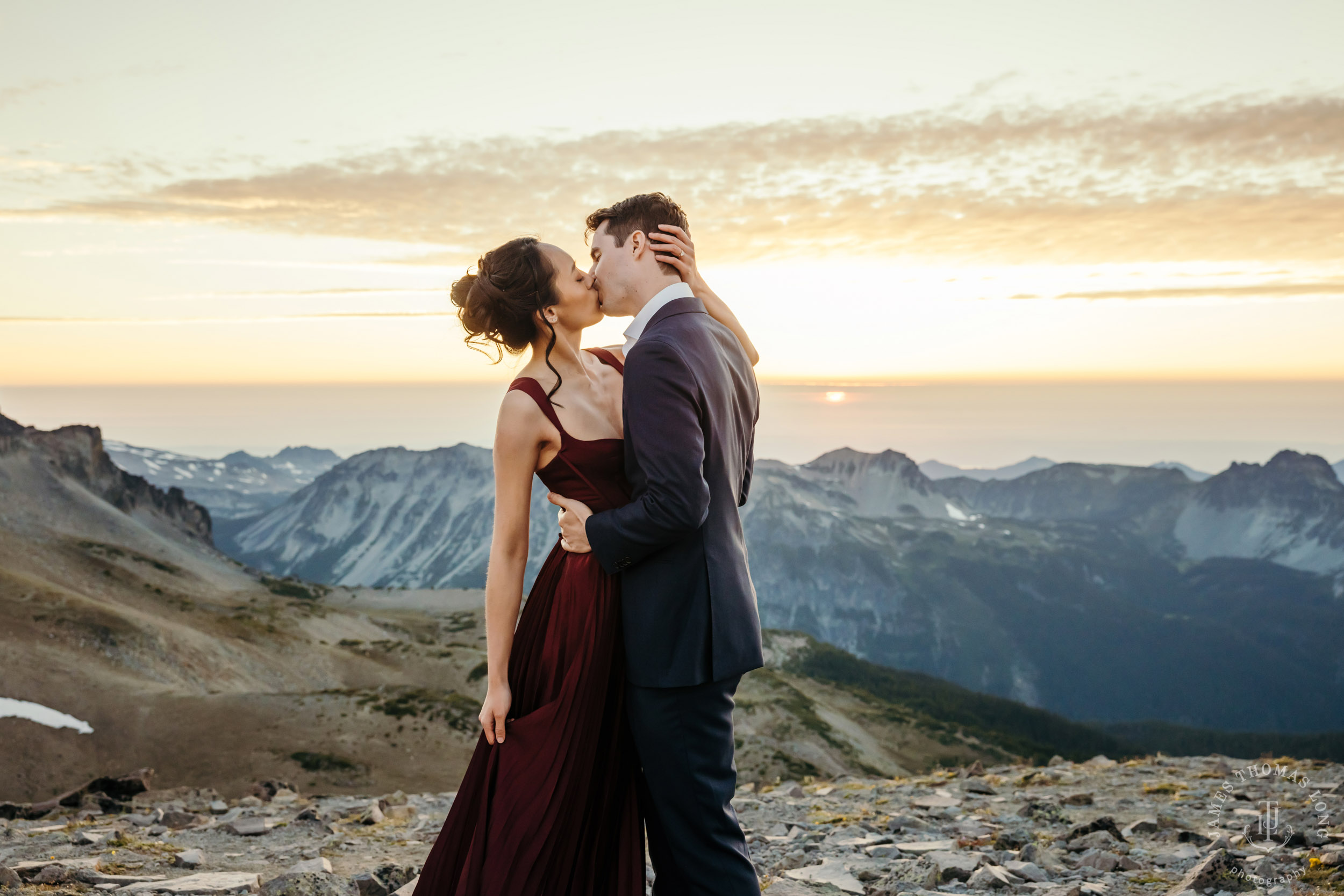 Mount Rainier adventure engagement session by Seattle adventure elopement photographer James Thomas Long Photography