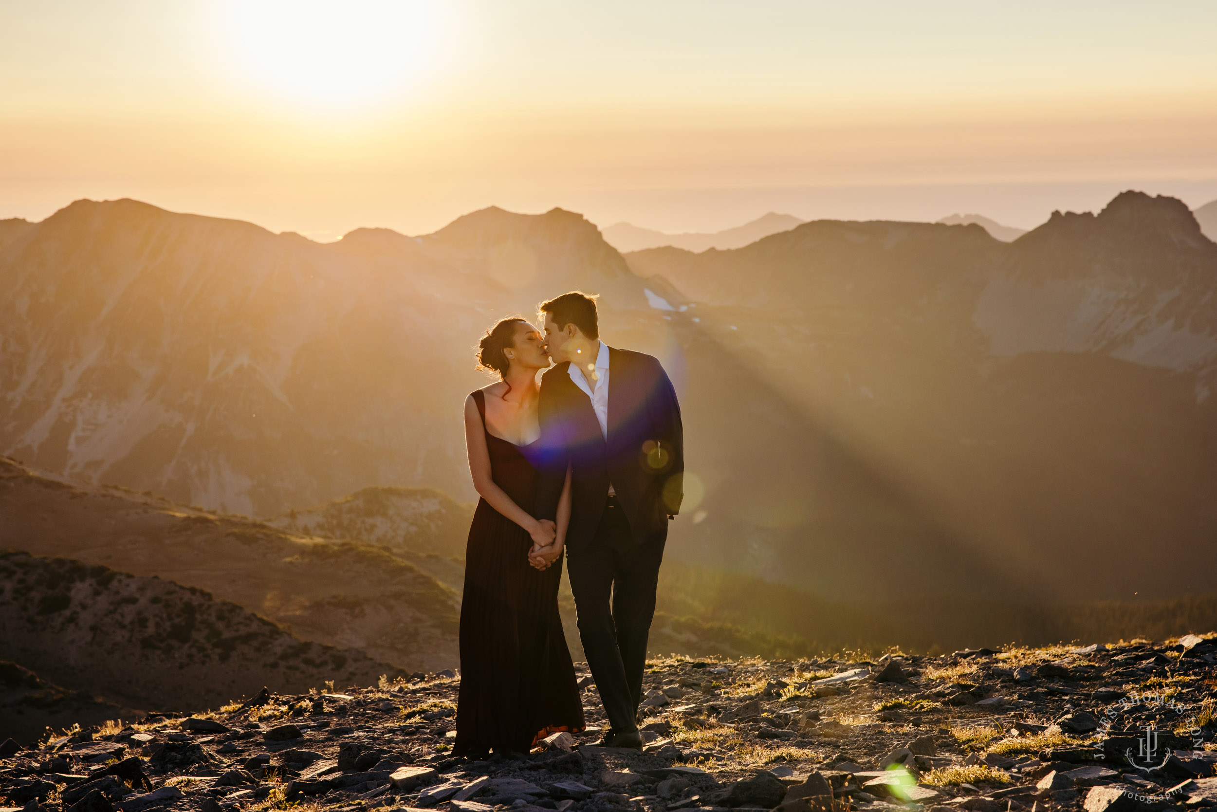 Mount Rainier adventure engagement session by Seattle adventure elopement photographer James Thomas Long Photography