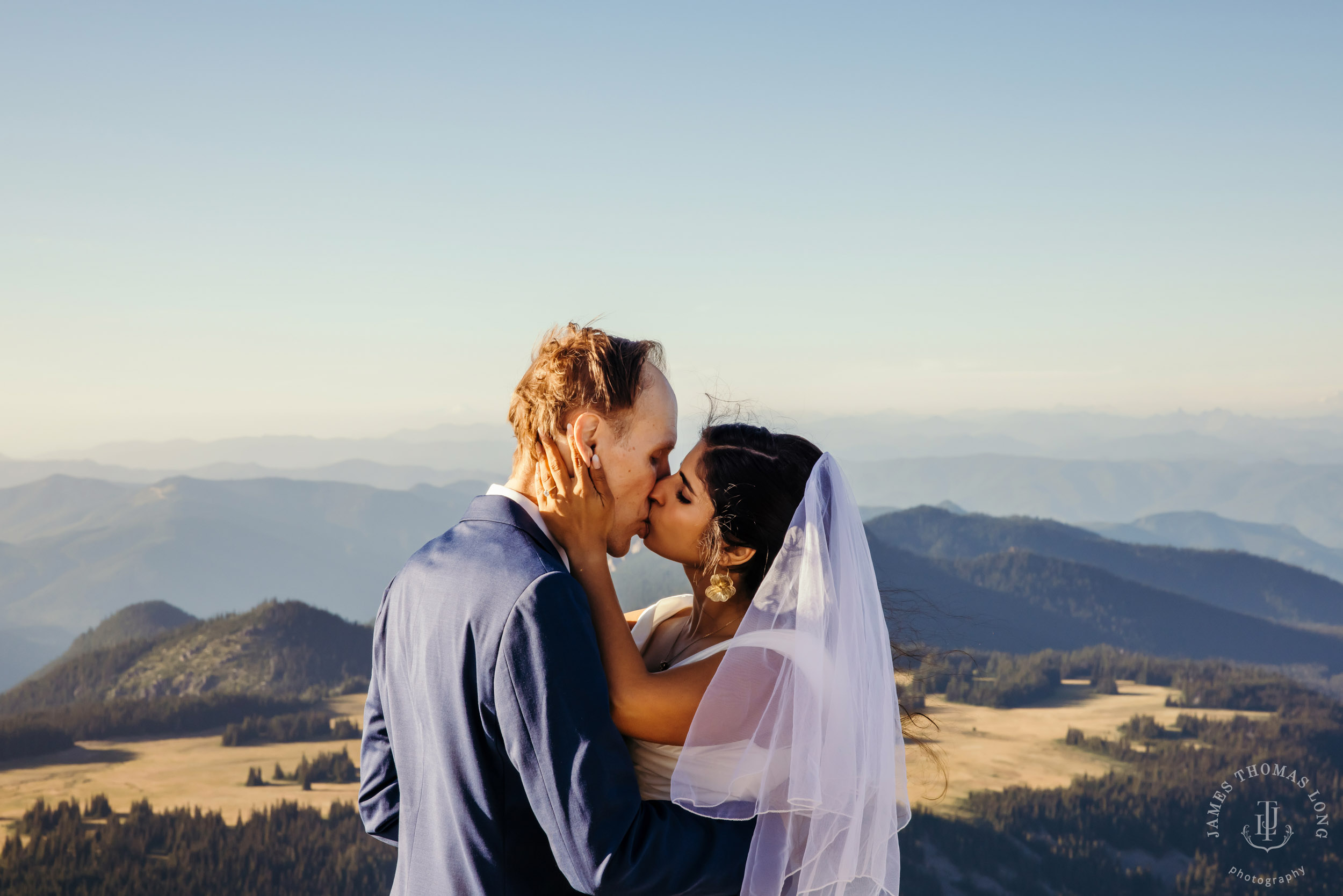 Mount Rainier adventure engagement by Seattle adventure wedding photographer James Thomas Long Photography