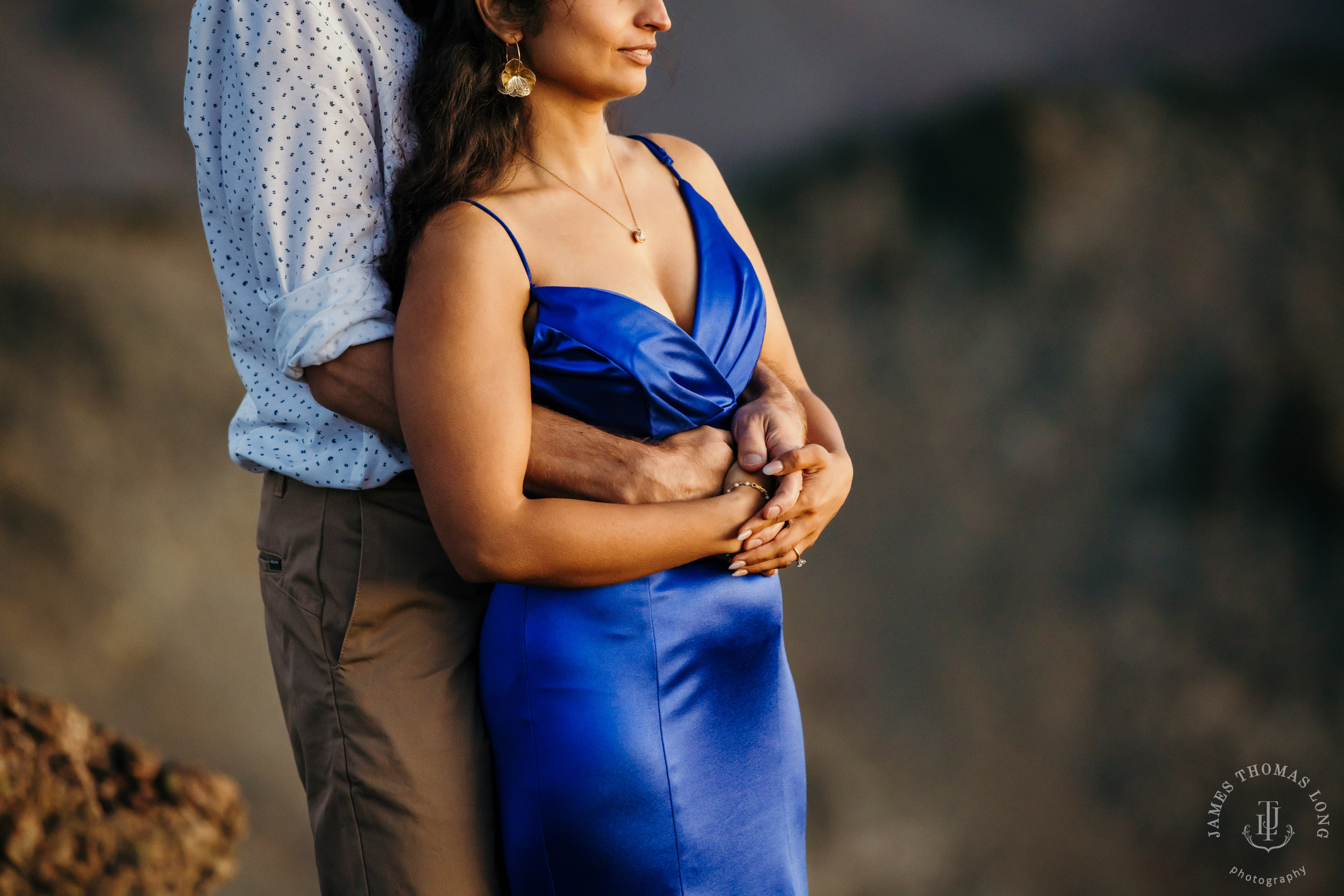 Mount Rainier adventure engagement by Seattle adventure wedding photographer James Thomas Long Photography