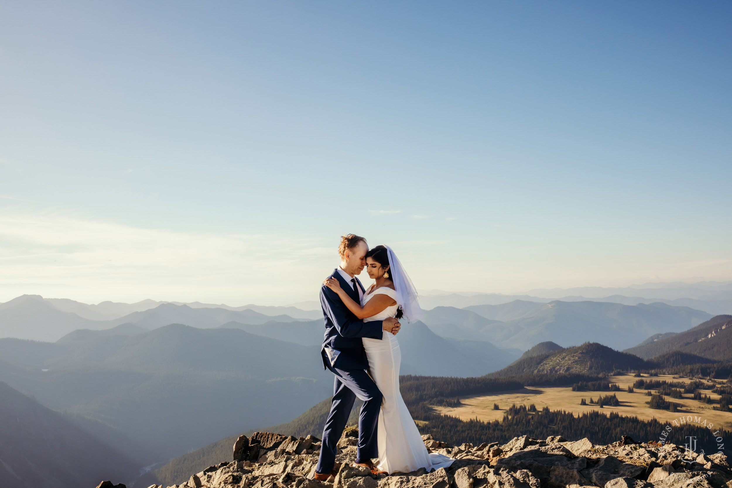 Mount Rainier adventure engagement by Seattle adventure wedding photographer James Thomas Long Photography
