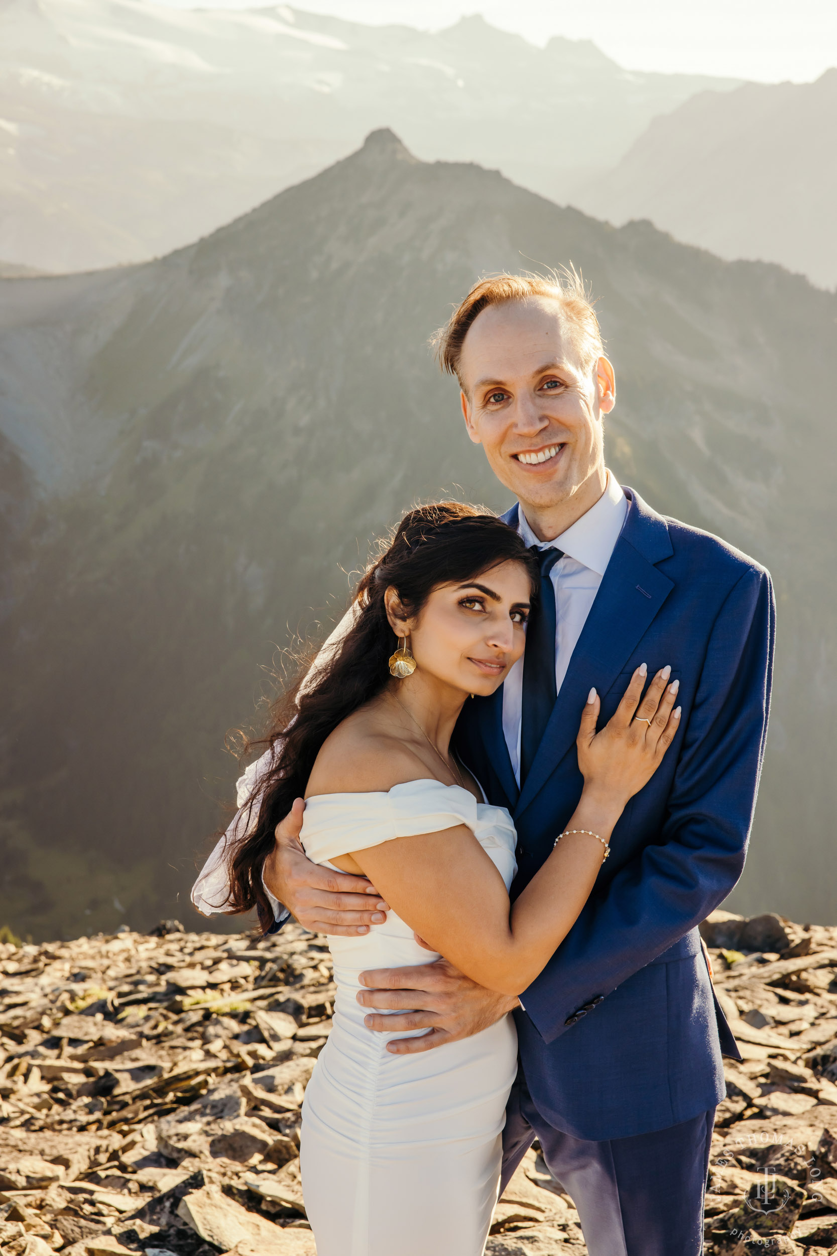 Mount Rainier adventure engagement by Seattle adventure wedding photographer James Thomas Long Photography