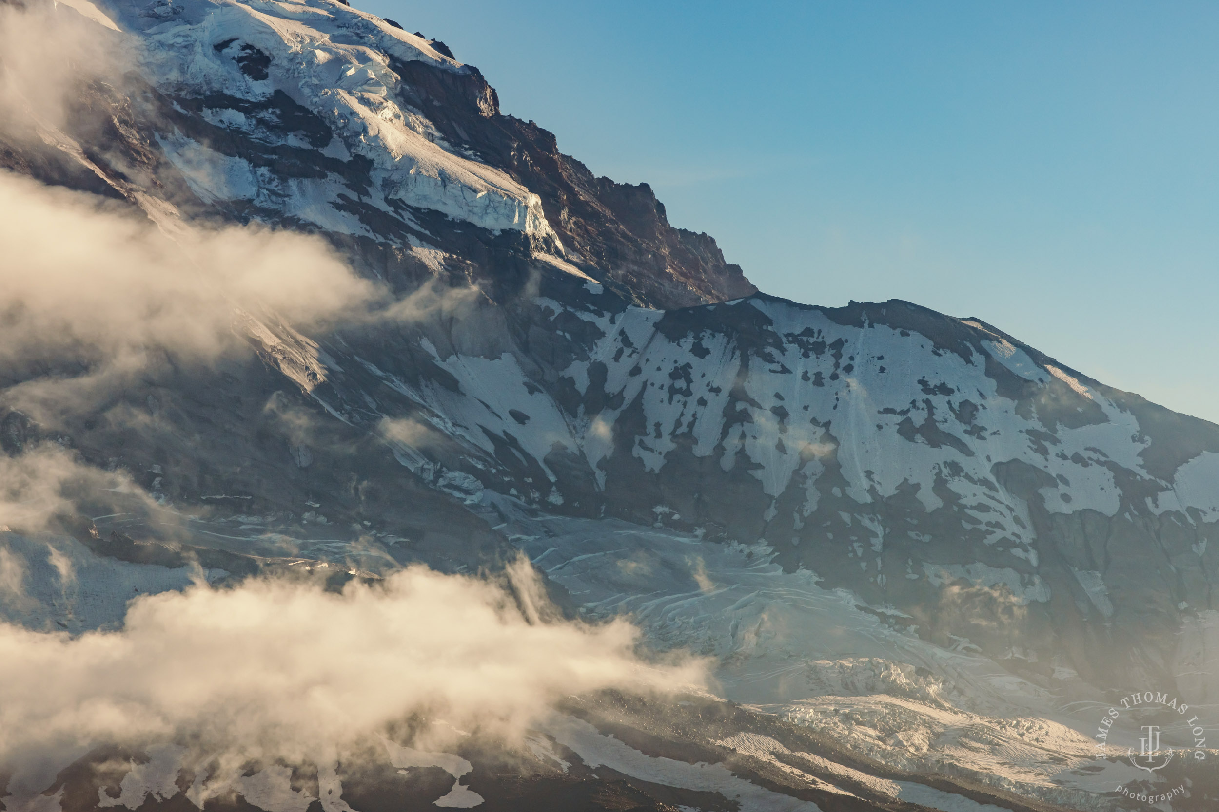 Mount Rainier adventure engagement by Seattle adventure wedding photographer James Thomas Long Photography