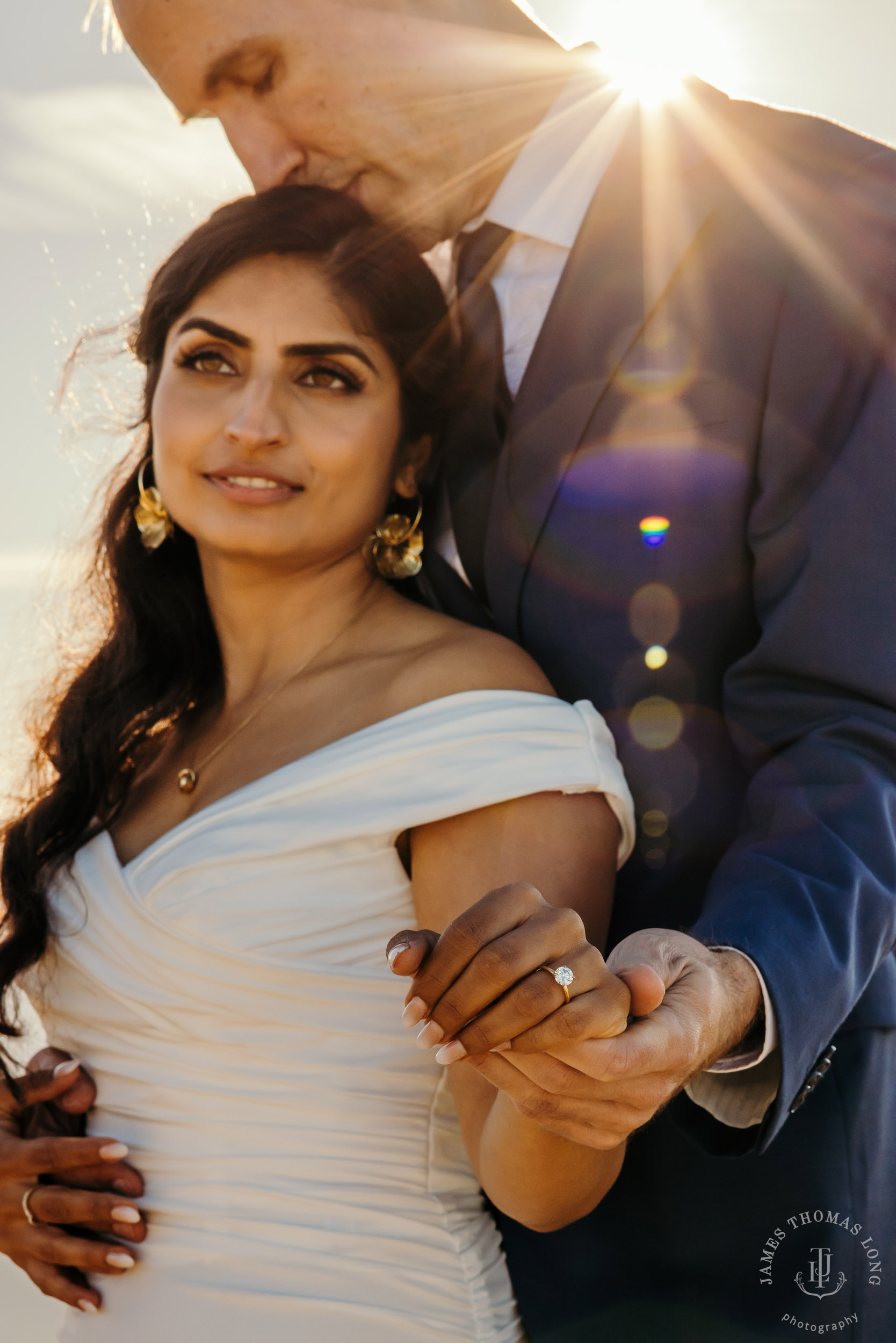 Mount Rainier adventure engagement by Seattle adventure wedding photographer James Thomas Long Photography