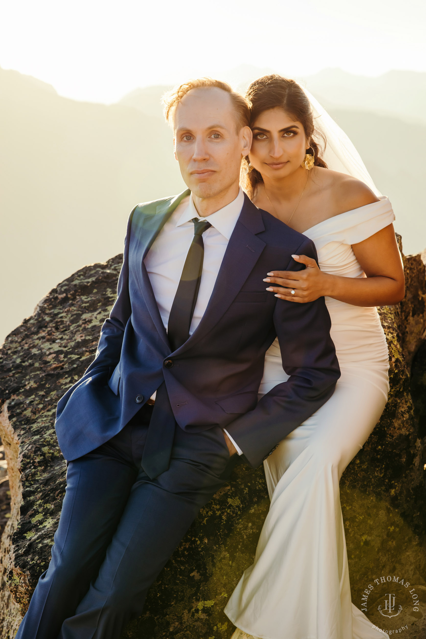 Mount Rainier adventure engagement by Seattle adventure wedding photographer James Thomas Long Photography