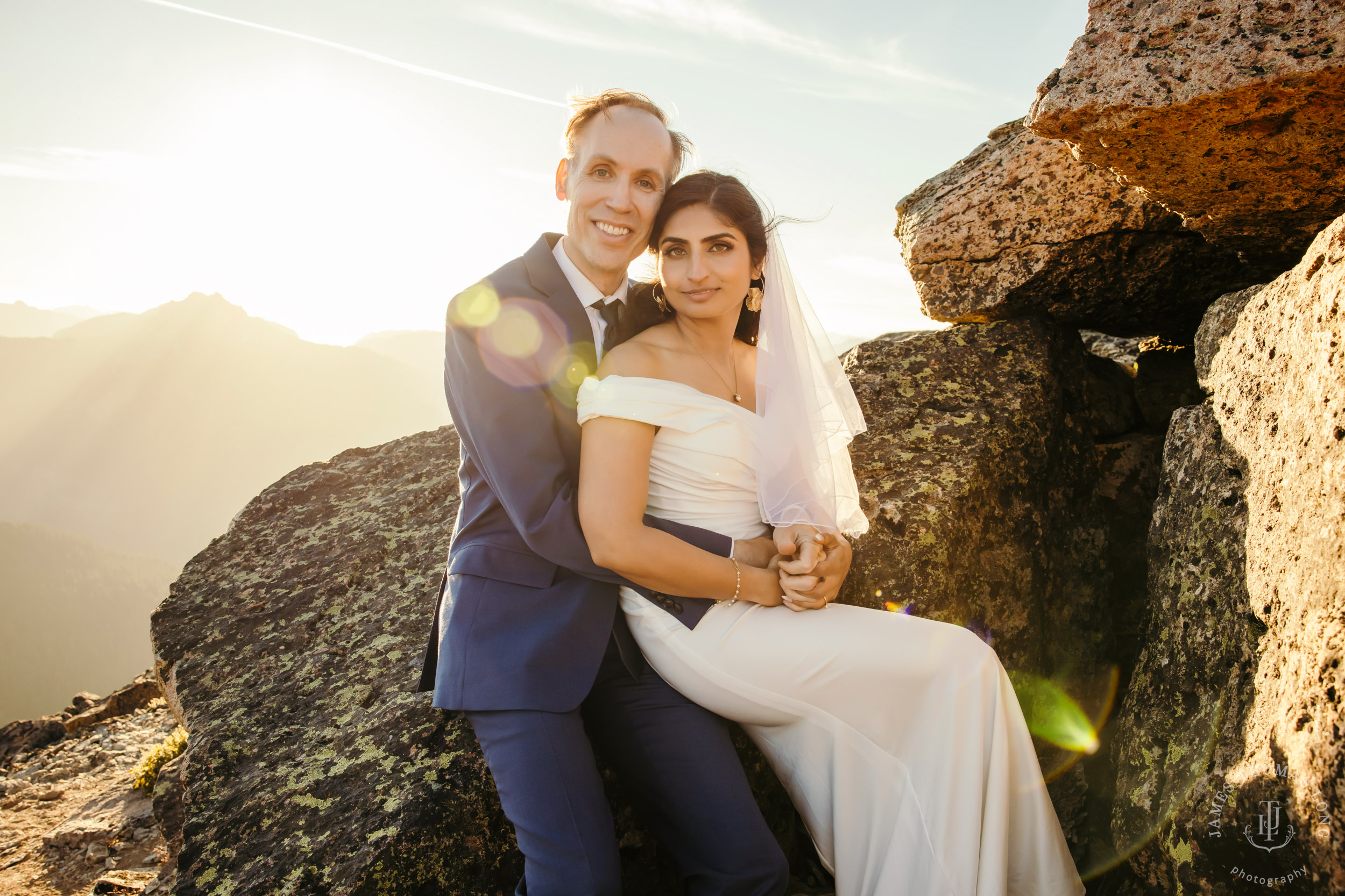 Mount Rainier adventure engagement by Seattle adventure wedding photographer James Thomas Long Photography