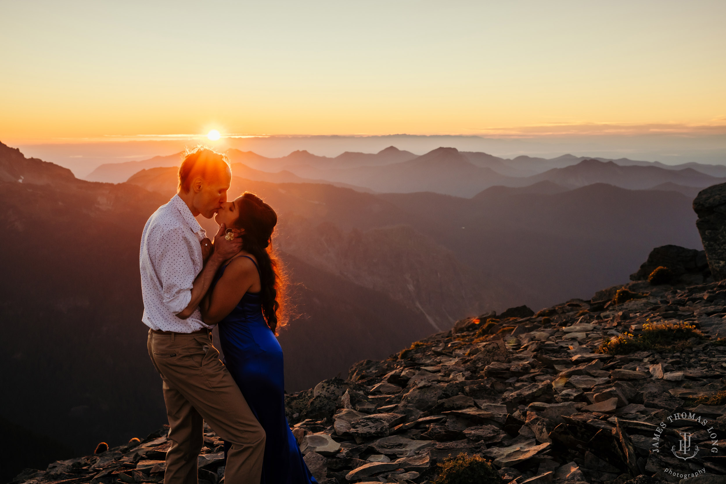 Mount Rainier adventure engagement by Seattle adventure wedding photographer James Thomas Long Photography