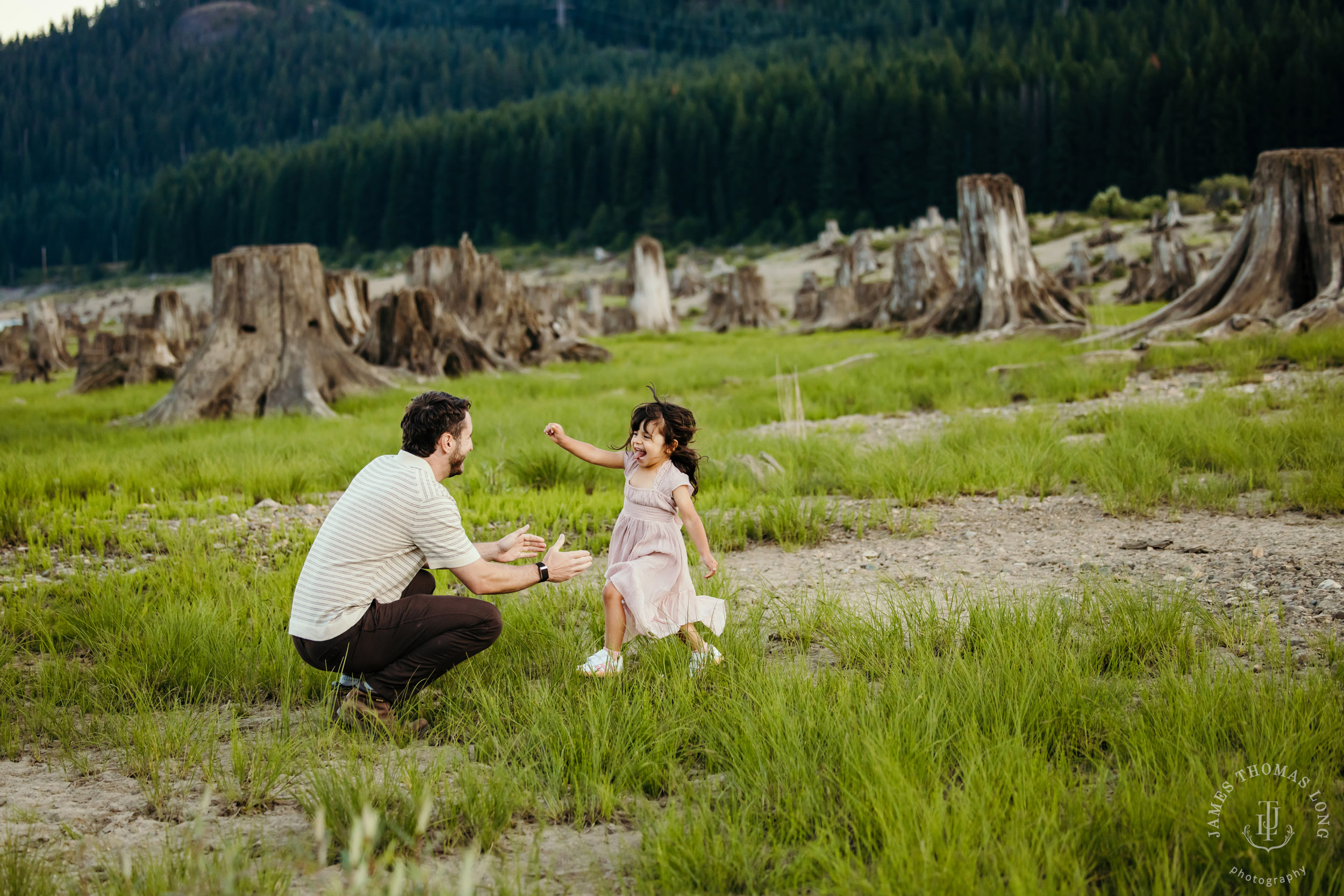 Adventure family photography session in the Cascade Mountains by Seattle family photographer James Thomas Long Photography