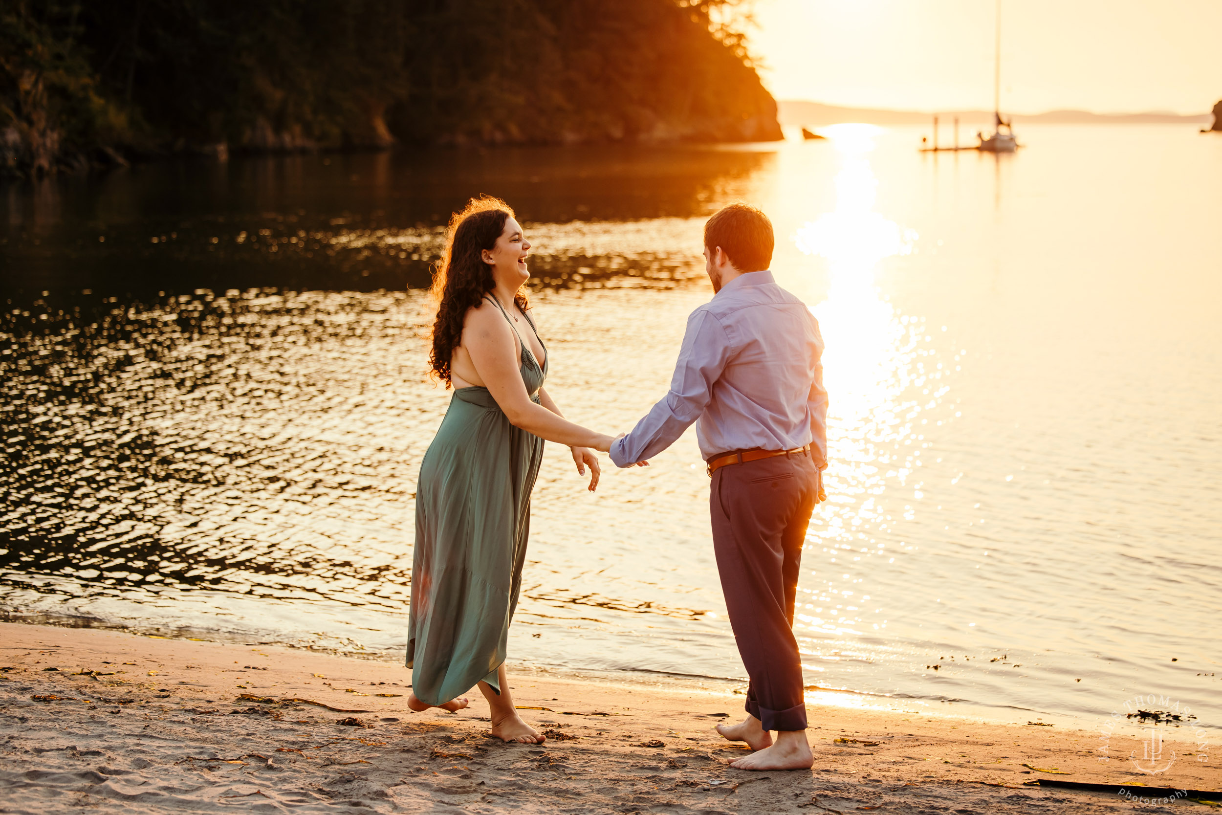 Washington Coast adventure engagement session by Seattle wedding photographer James Thomas Long Photography