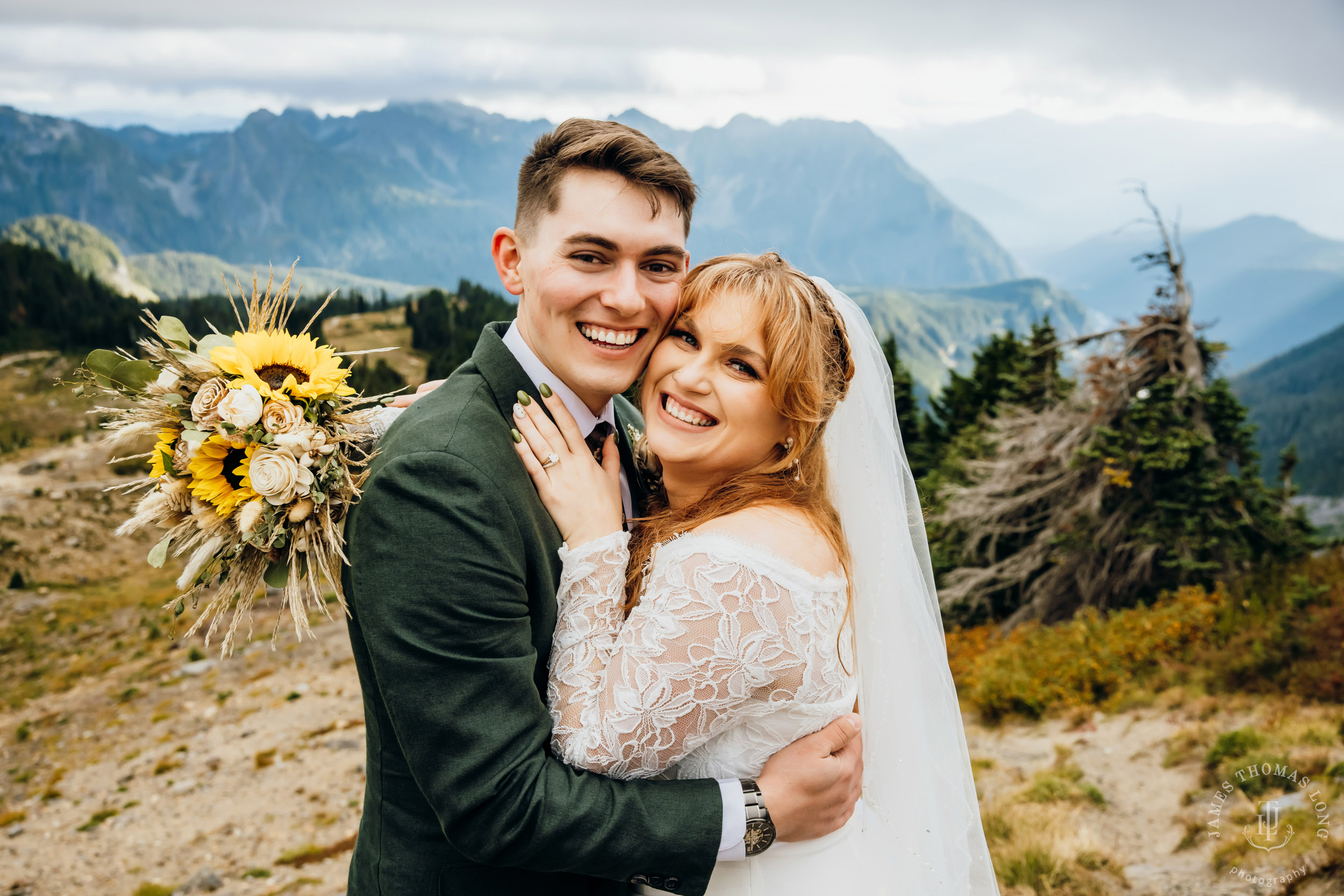 Mount Rainier elopement by Seattle adventure wedding photographer James Thomas Long Photography