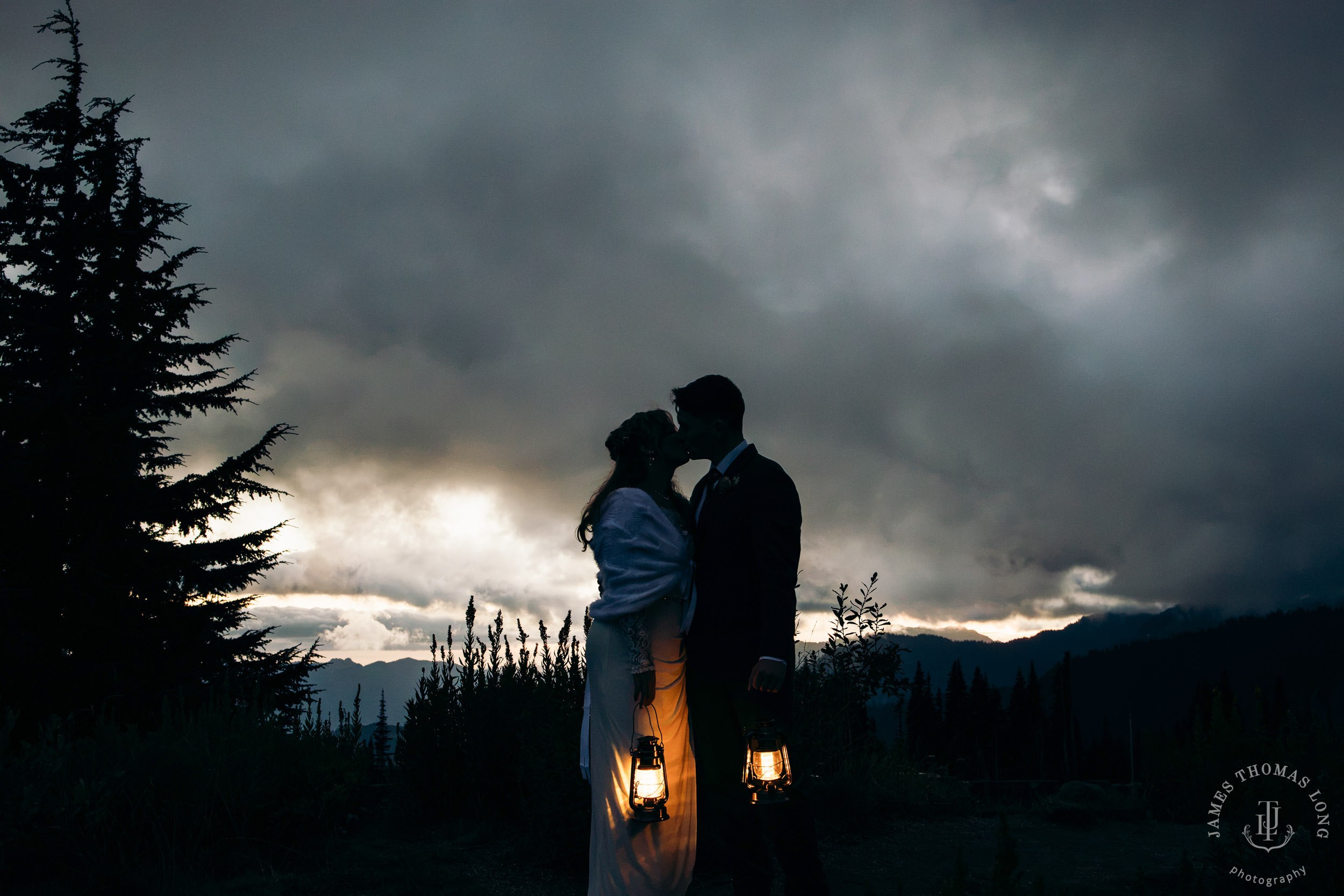 Mount Rainier elopement by Seattle adventure wedding photographer James Thomas Long Photography