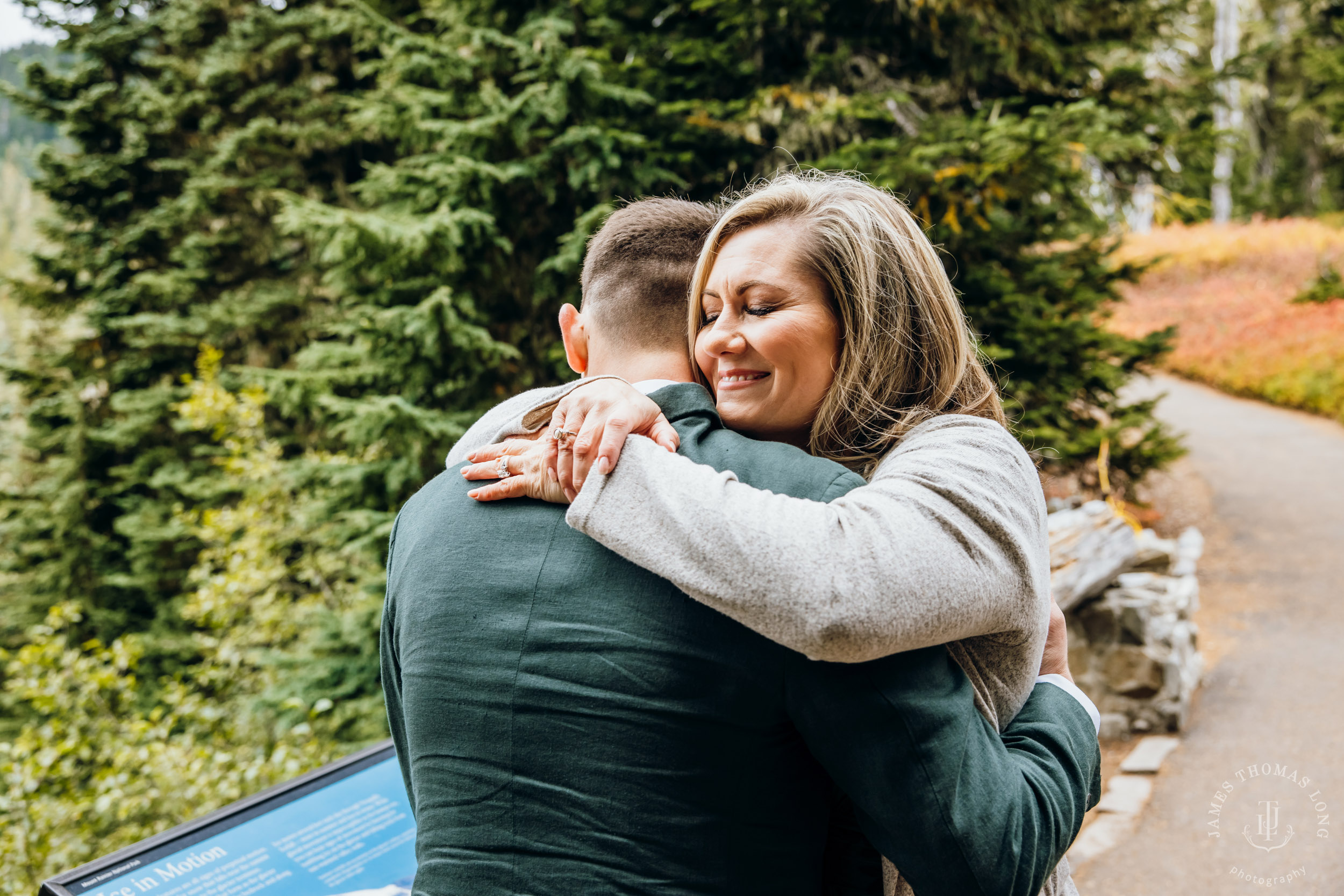 Mount Rainier elopement by Seattle adventure wedding photographer James Thomas Long Photography