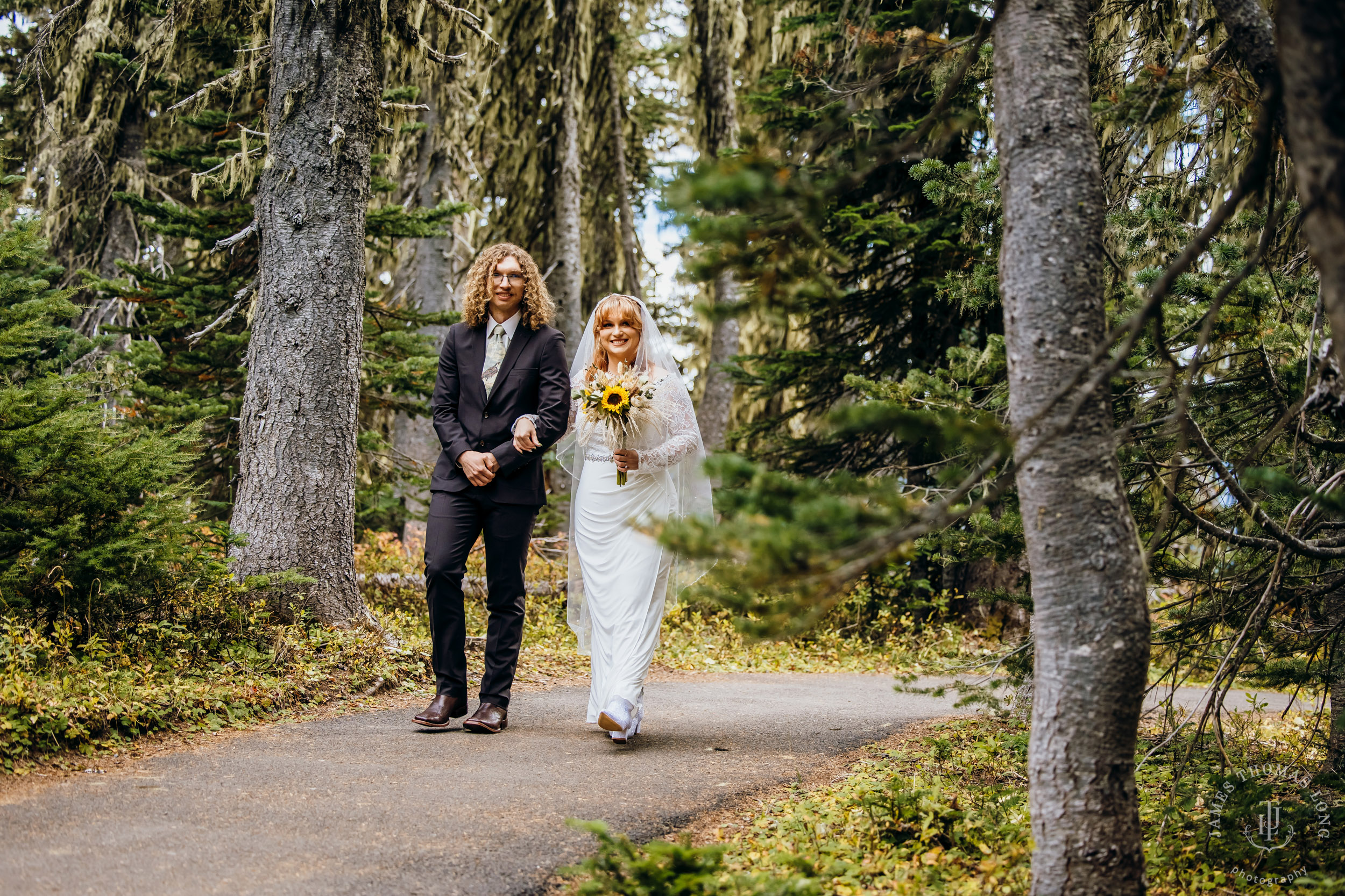Mount Rainier elopement by Seattle adventure wedding photographer James Thomas Long Photography