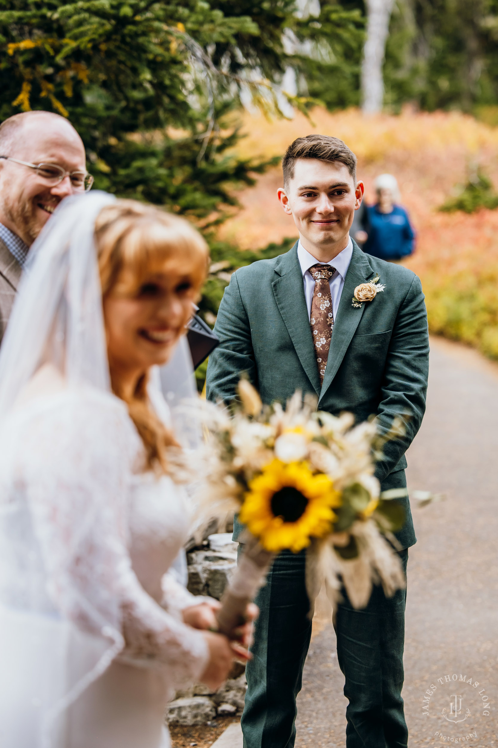 Mount Rainier elopement by Seattle adventure wedding photographer James Thomas Long Photography