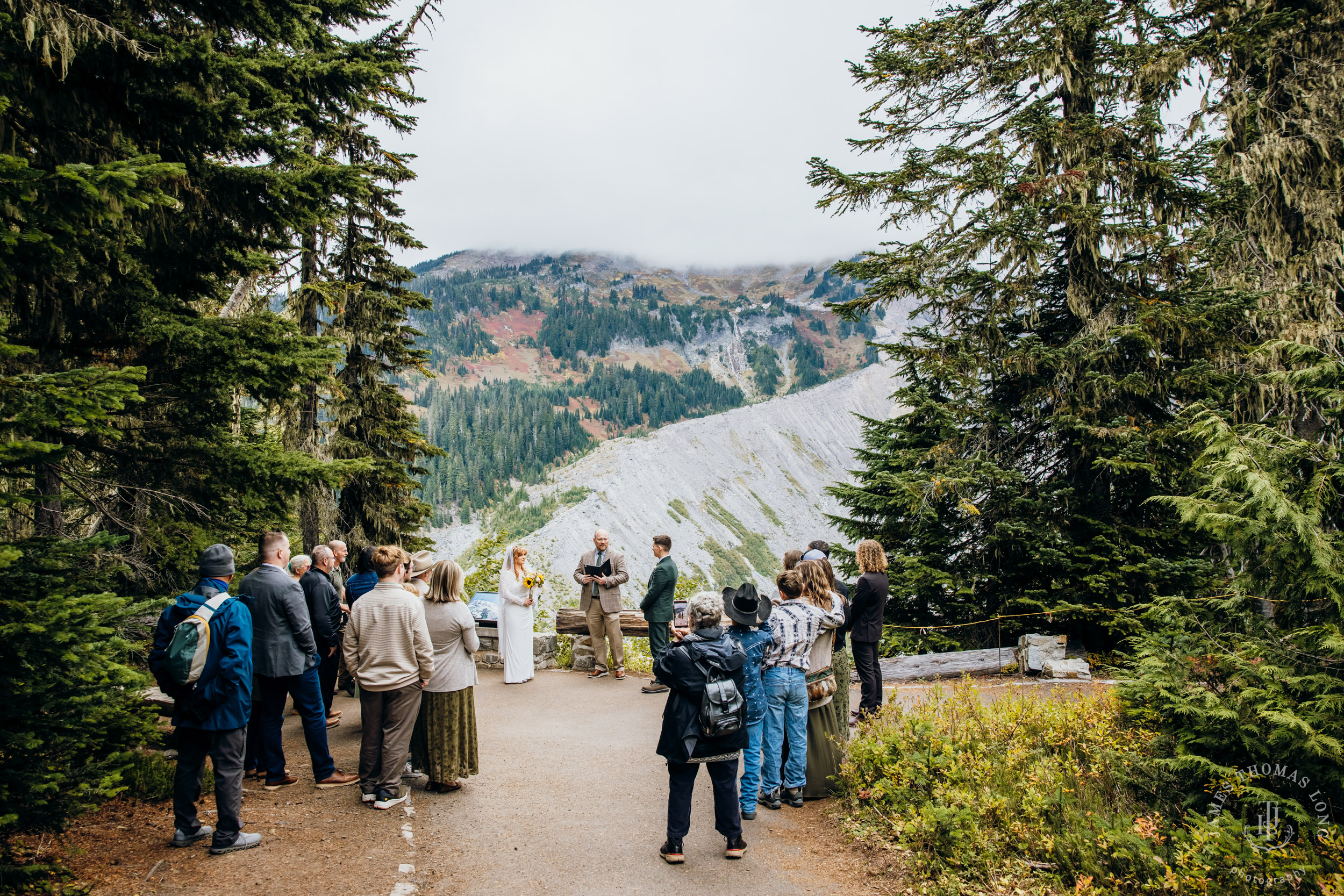 Mount Rainier elopement by Seattle adventure wedding photographer James Thomas Long Photography