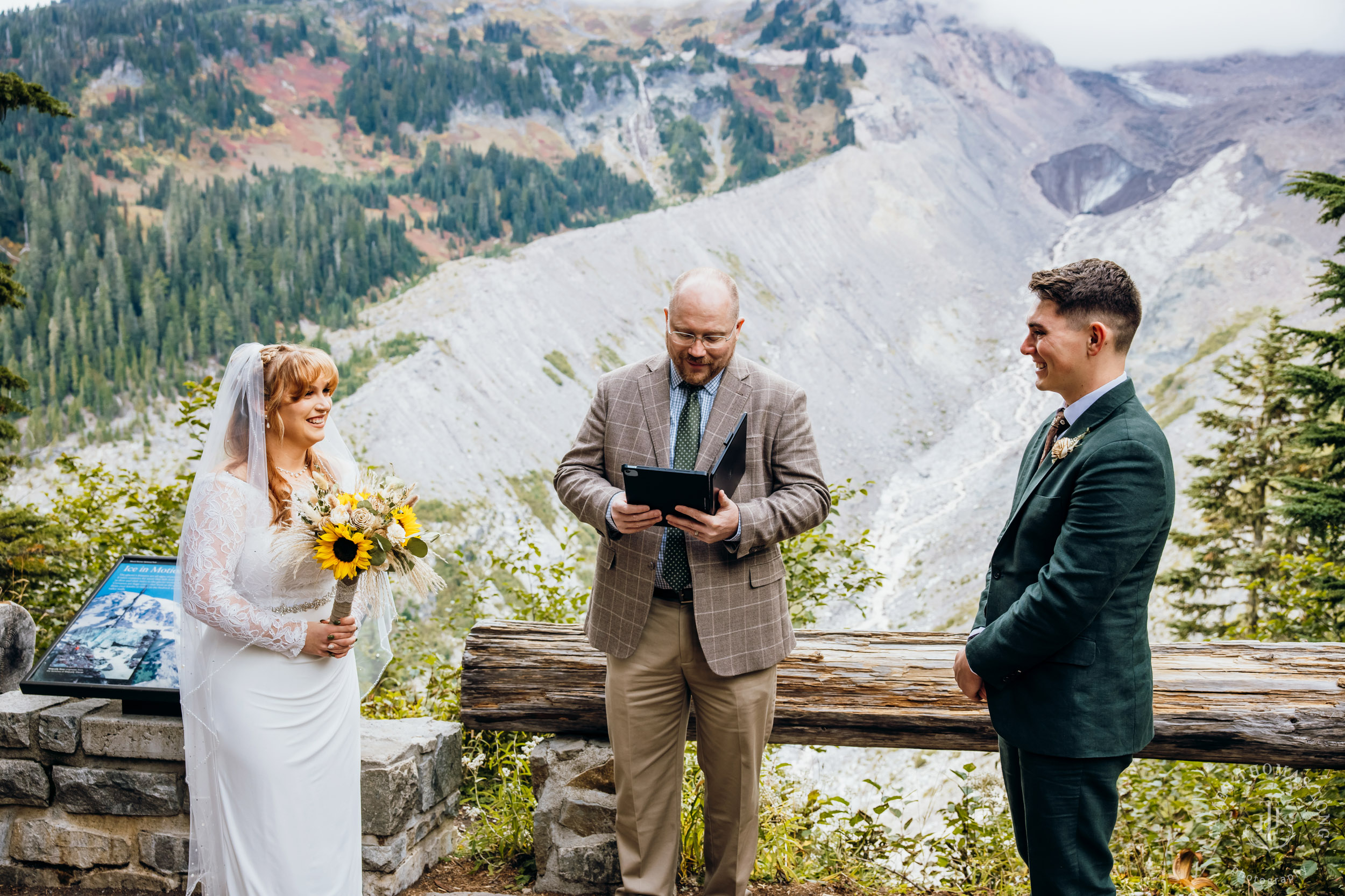 Mount Rainier elopement by Seattle adventure wedding photographer James Thomas Long Photography