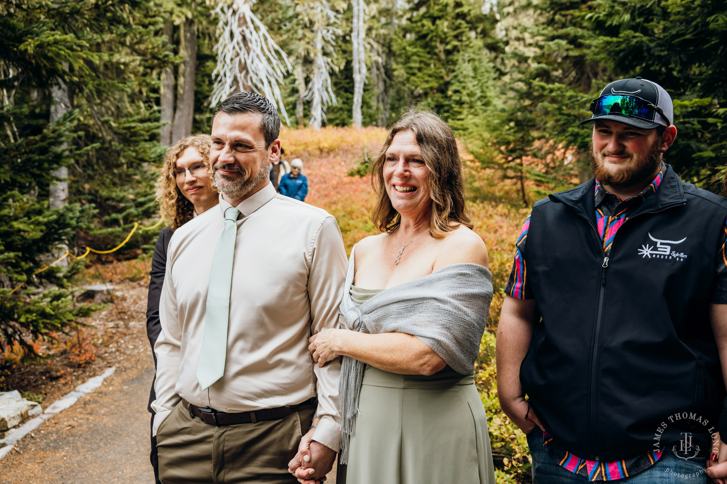 Mount Rainier elopement by Seattle adventure wedding photographer James Thomas Long Photography